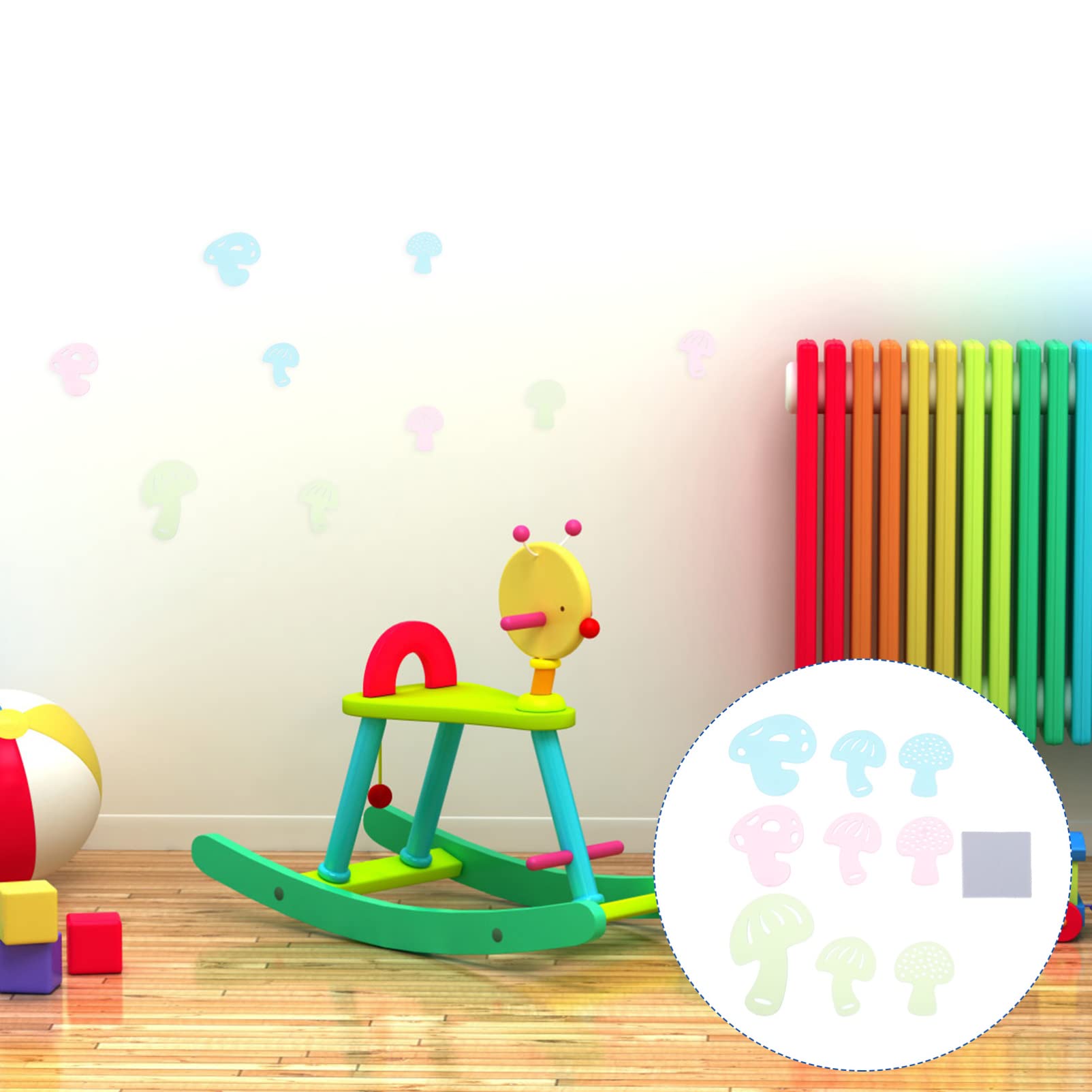 Bestoyard 36PCS Glow in The Dark Mushroom & Stars Wall Stickers - Kids Room Decor, Ceiling Decals for Bedroom, Nursery, Birthday Party - Fun Glowing Wall Art for Boys & Girls