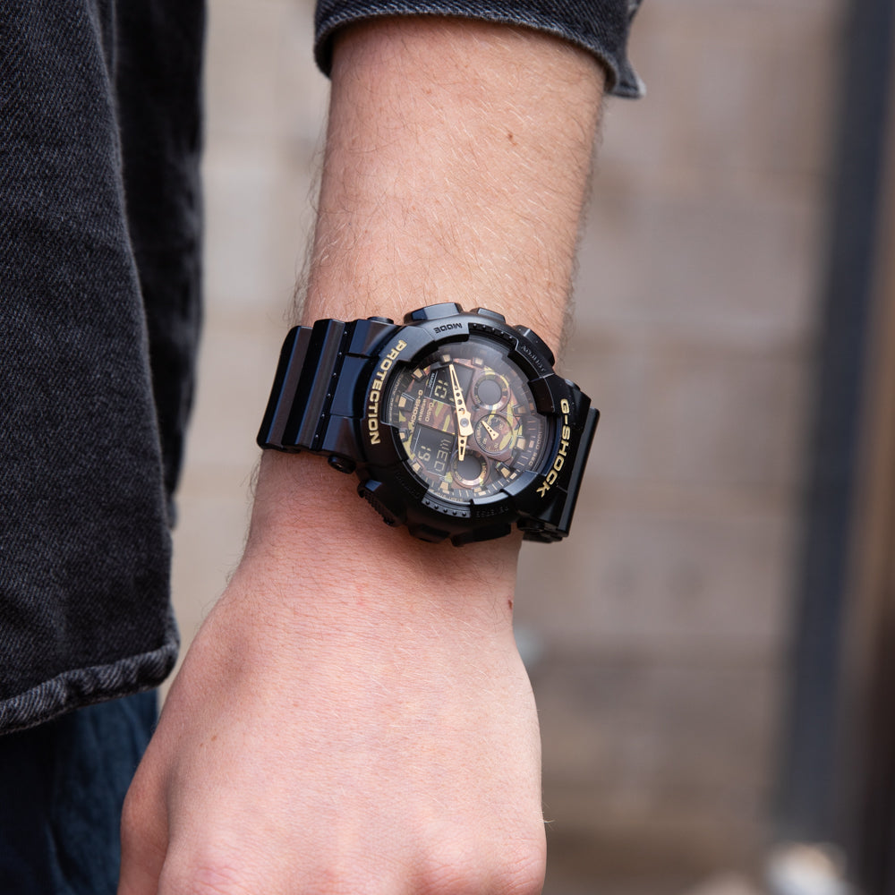 G Shock Camouflage GA100CF 1A9 Men's Military Style Digital Watch - Shock Resistant & Waterproof for Outdoor, Sports, and Tactical Adventures
