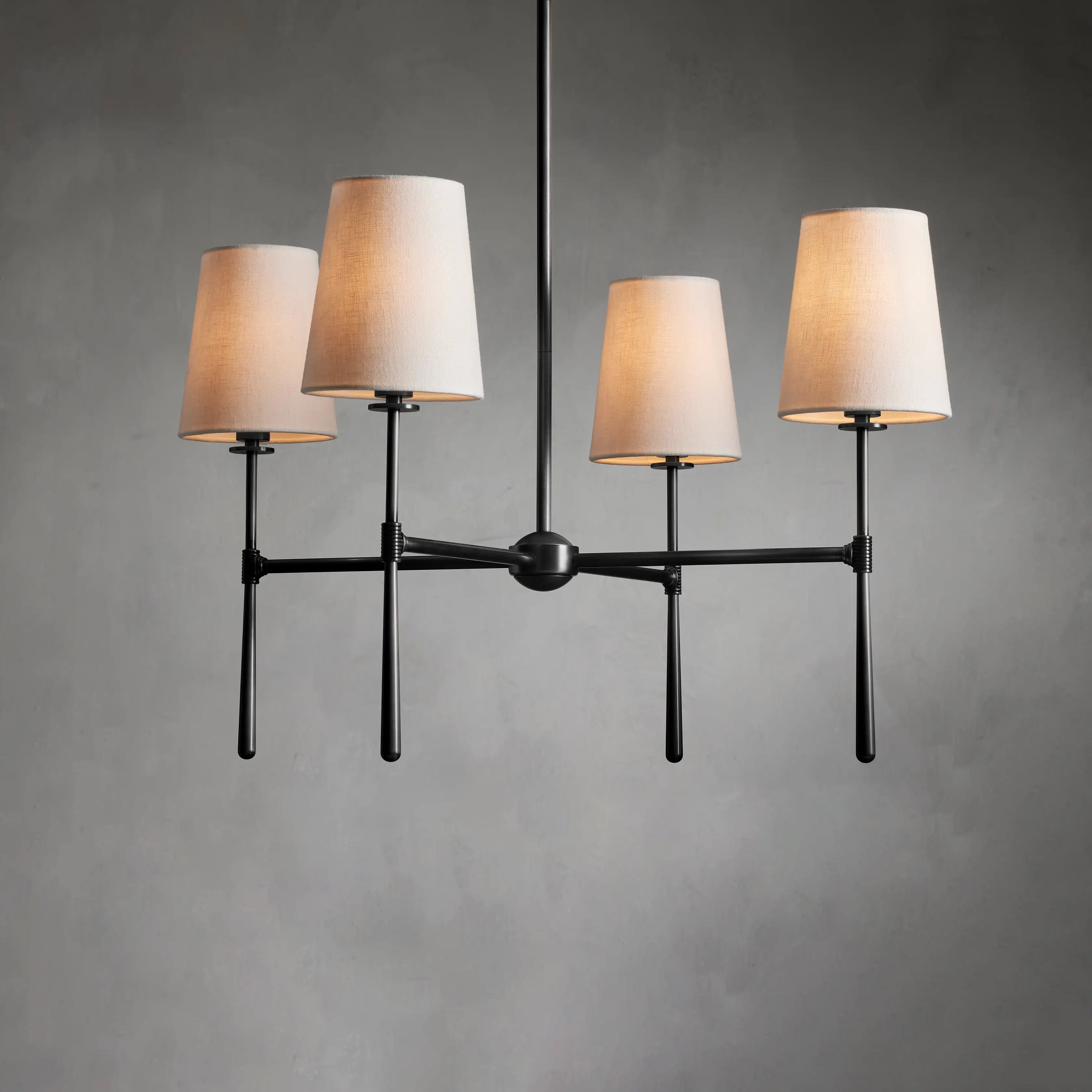 Rhodes Round Chandelier - Modern Crystal Ceiling Light Fixture for Dining Room, Bedroom & Living Room Decor