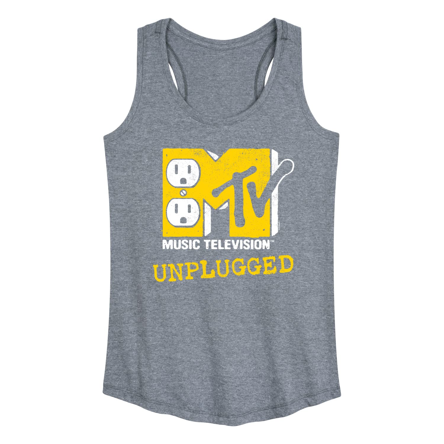 MTV Unplugged Women's Racerback Tank Top - Soft Breathable Workout Top - Yoga, Gym & Casual Wear
