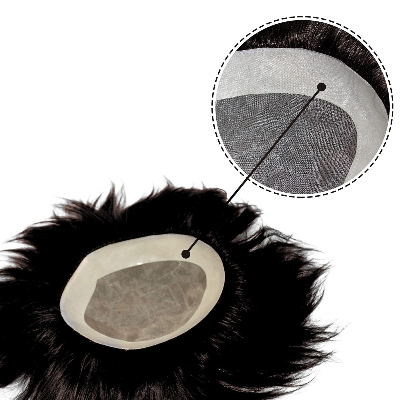Majik Natural Looking Full Head Toupee for Men - 9x6 Brown Human Hair Wig with Free Brush, Tape & Clips - Perfect for Daily Wear, Hair Loss Solutions & Confidence Boosting