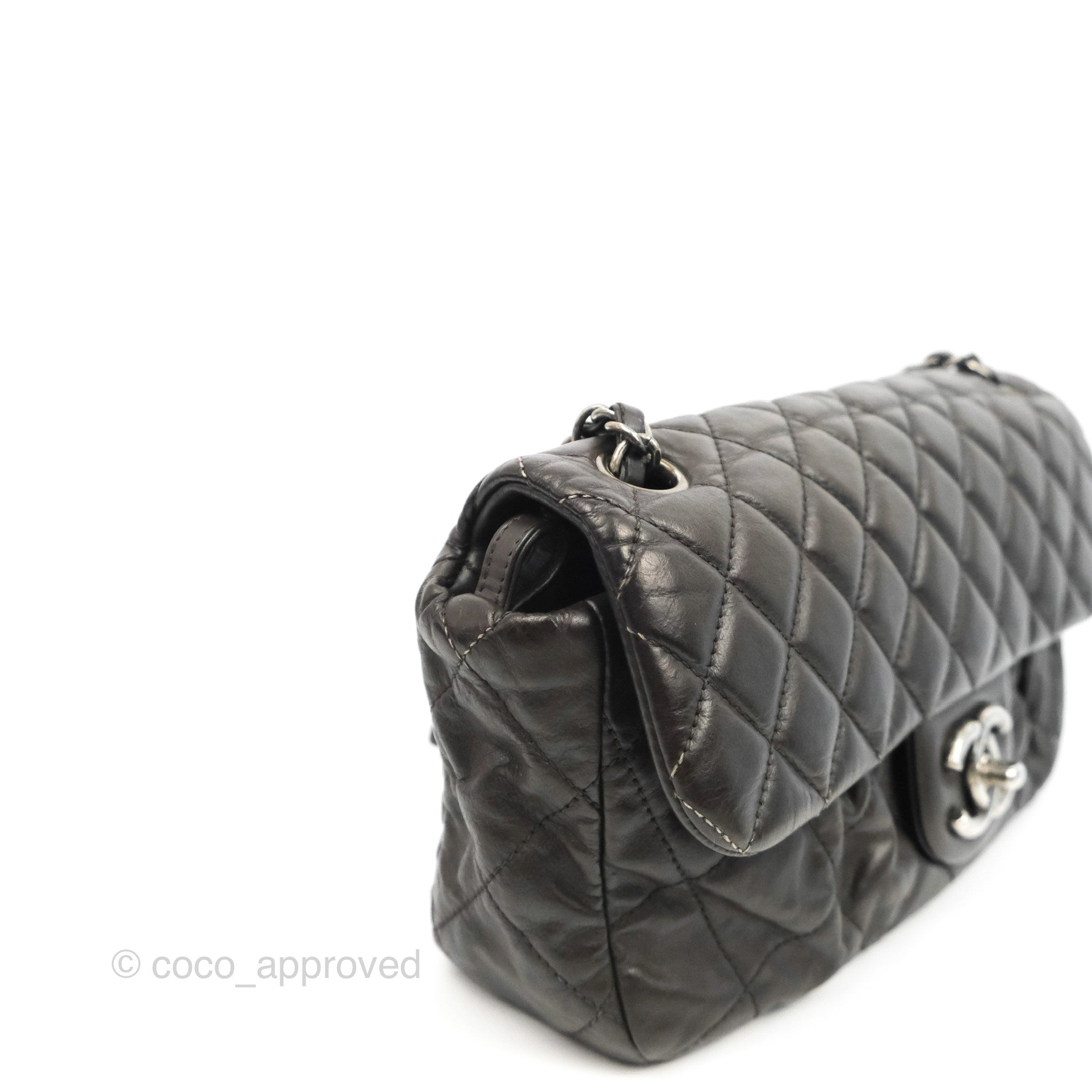 Chanel Quilted Flap Bag in Iridescent Dark Brown Calfskin with Ruthenium Hardware - Luxury Crossbody Purse for Women, Perfect for Parties, Dates & Evening Events