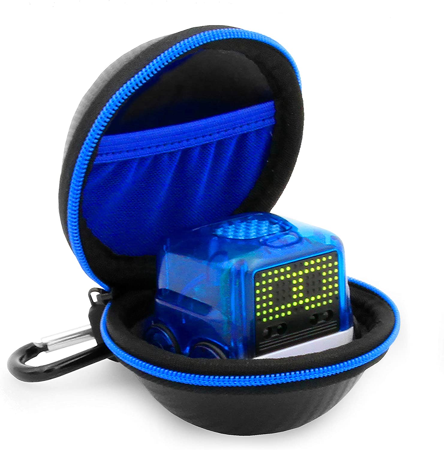 CASEMATIX Hard Shell Travel Case for Novie Robot Interactive Smart Toy - Durable Protective Carrying Case with Carabiner Clip | Perfect for Kids Travel, Storage & Outdoor Adventures