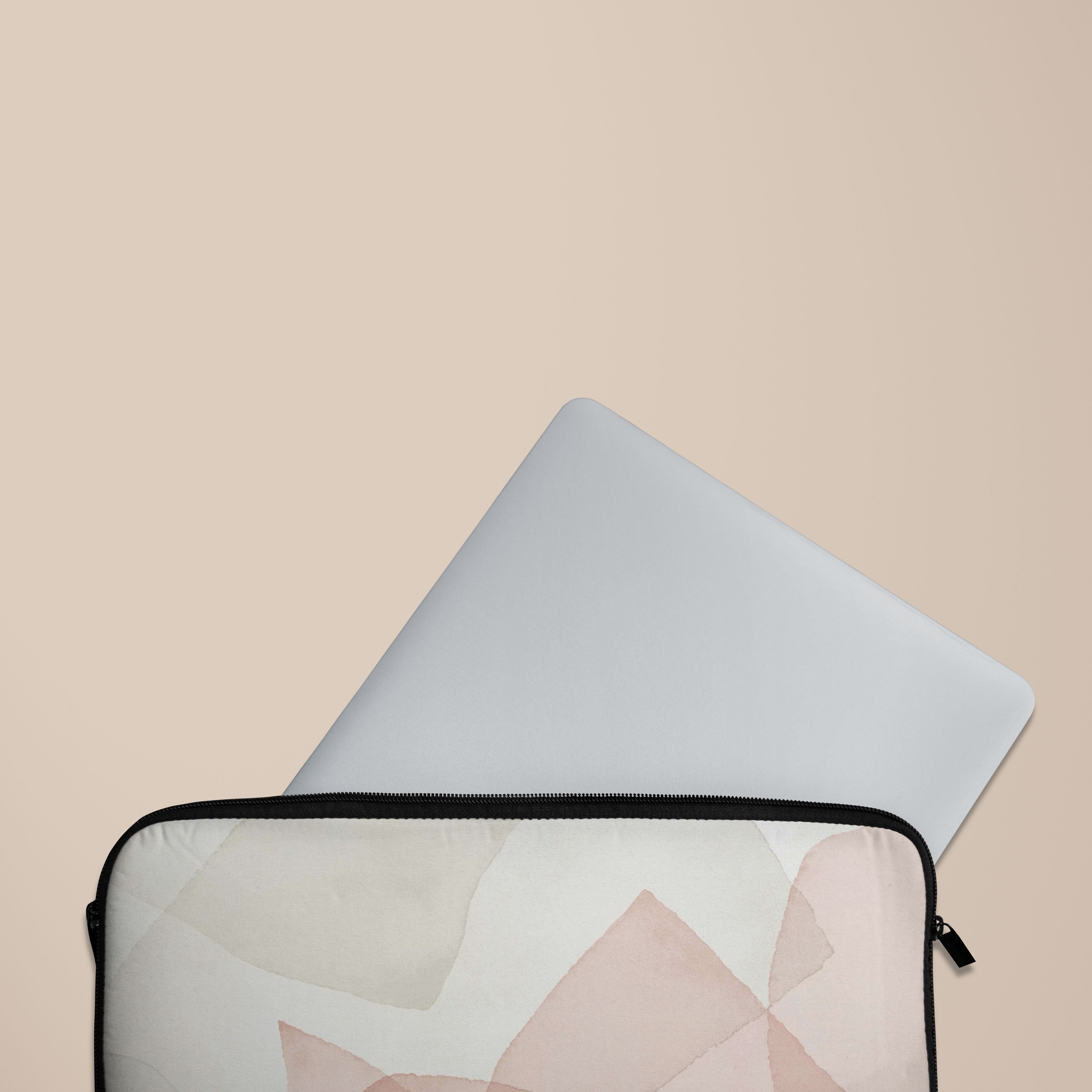 Pink Layered Laptop Sleeve Case - 13-15 Inch Protective Neoprene Cover for MacBook Air/Pro, Ultrabook - Stylish & Durable for Work, School, Travel & Commuting