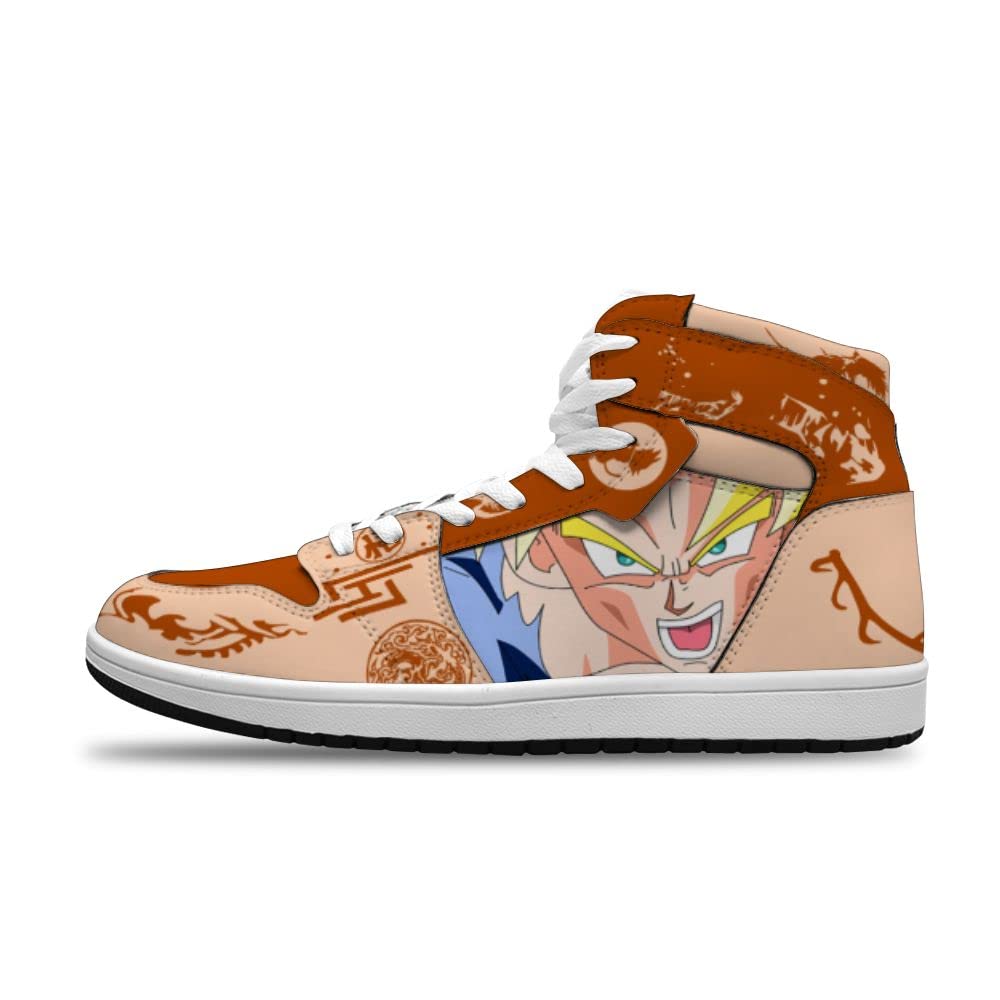 Custom Saiyan Anime Basketball Shoes for Men & Women - Trendy Sports Sneakers for Running, Gym, and Casual Wear