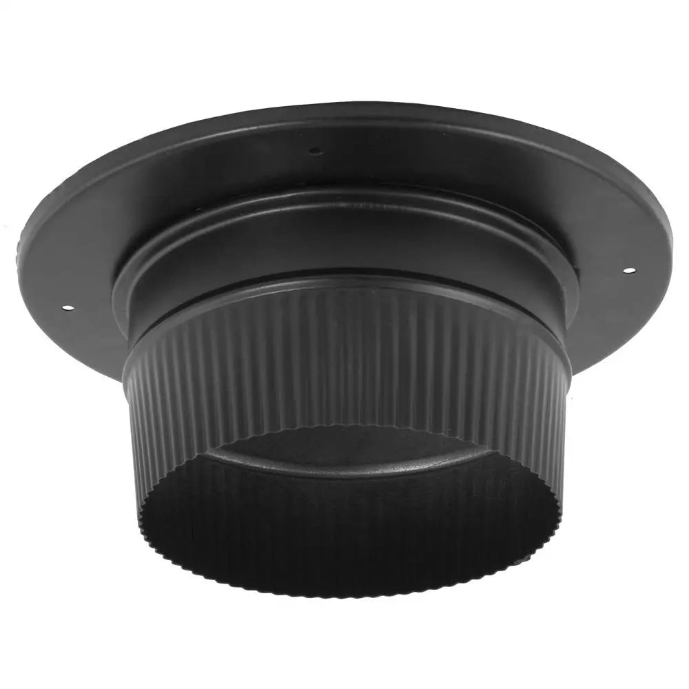 DuraVent DuraBlack Snap Lock Adapter with Trim - High-Quality Stove Pipe Connector for Wood Stove & Fireplace Venting - Perfect for Home Heating & Chimney Installation