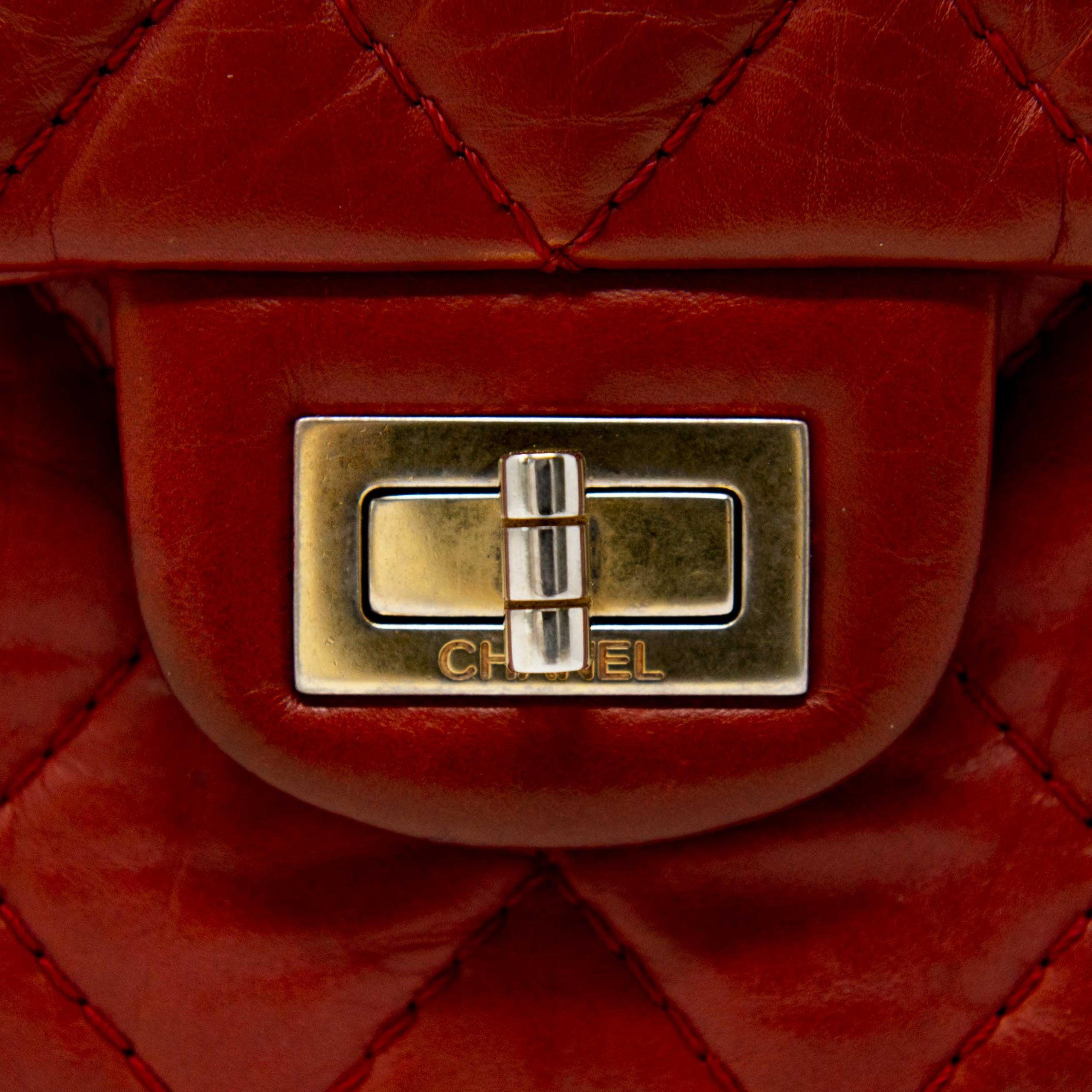 Authentic Chanel Red Calfskin 2.55 Reissue 266 Flap Bag - Luxury Designer Handbag for Women, Perfect for Evening Events & Special Occasions