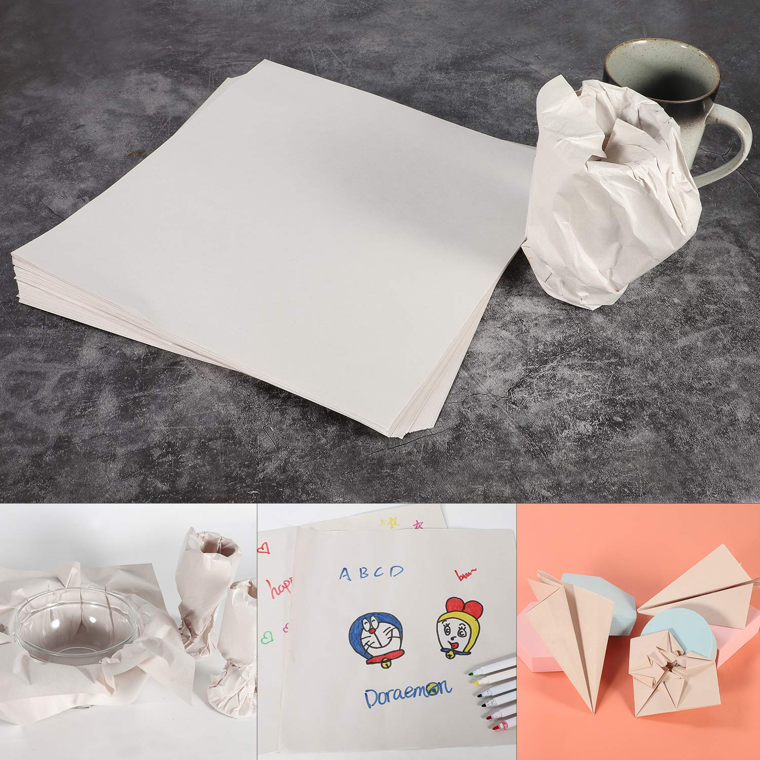 12x12 Inch Packing Paper - 300 Sheets Blank Newsprint for Moving, Packing, Boxing, DIY | Unprinted Clean Wrapping Paper for Transporting & Protecting Fragile Items | Ideal for Home Moving, Gift Wrapping & Crafts
