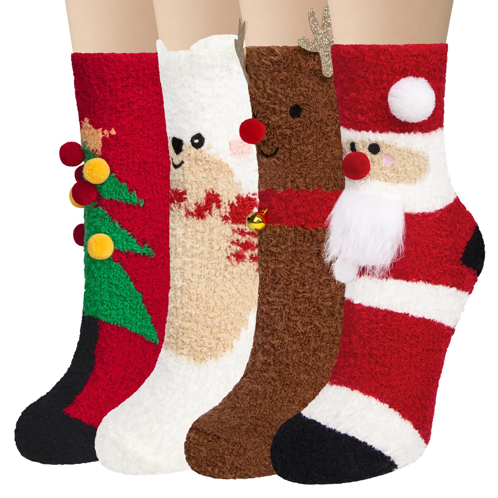 YSense Snug Women's Fluffy Socks - Ultra Soft Fuzzy Winter Thermal Socks for Ladies & Girls | Cozy Bed Socks, Warm Gifts for Christmas, Birthday & Valentine's Day | Perfect for Home Relaxation, Lounging & Cold Weather Comfort