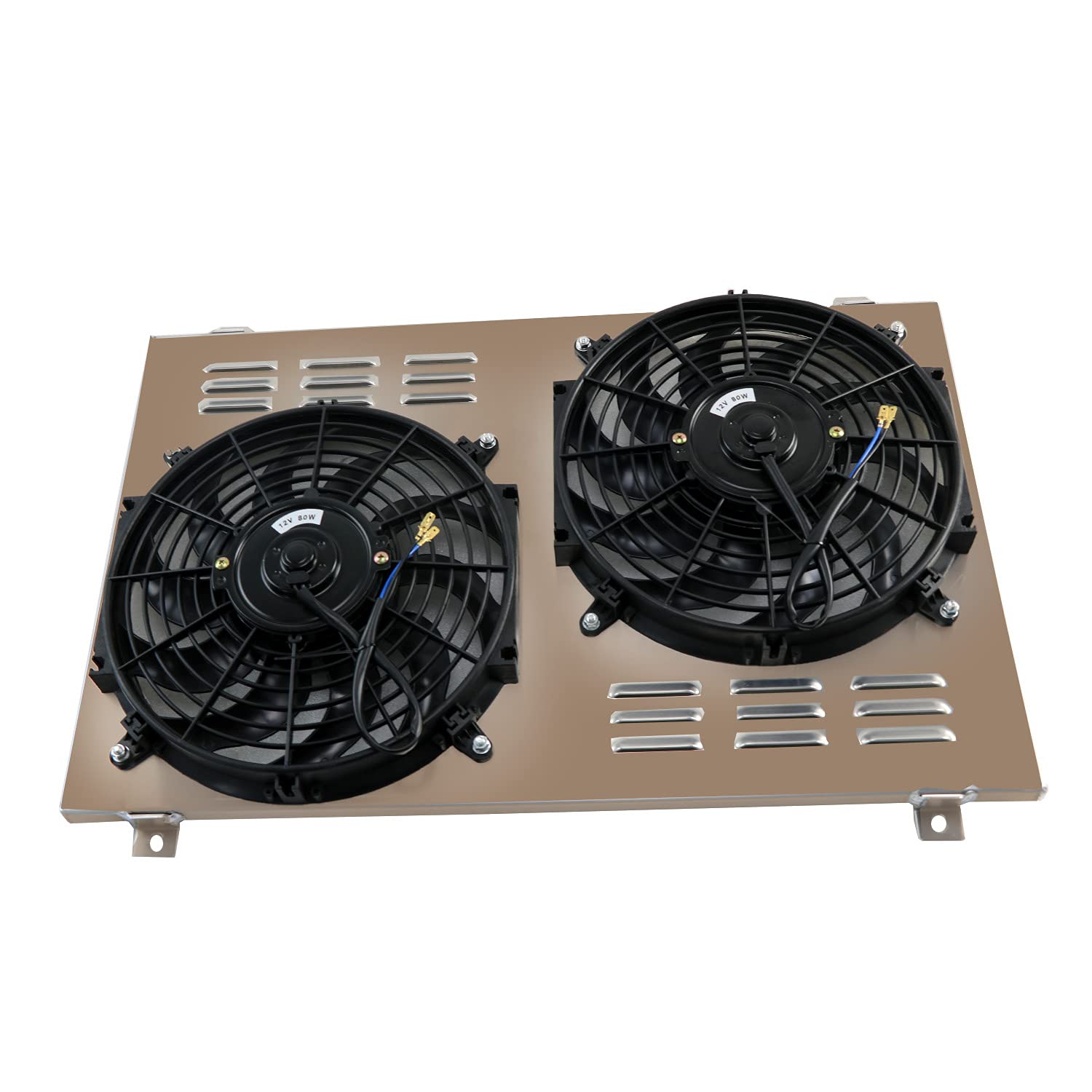 High-Performance Aluminum Radiator Shroud with Dual 12V Electric Fans for 1977-1982 Chevy Corvette C3 | 5.7L & 5.0L V8 Engine Cooling Upgrade | Perfect for Street Racing & Hot Rod Builds
