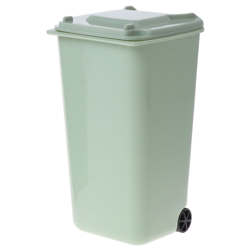 Eco-Friendly Desktop Trash Can with Pen Holder - Small Waste Bin for Office, Home & School Organization