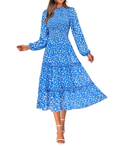 Floral Blue White