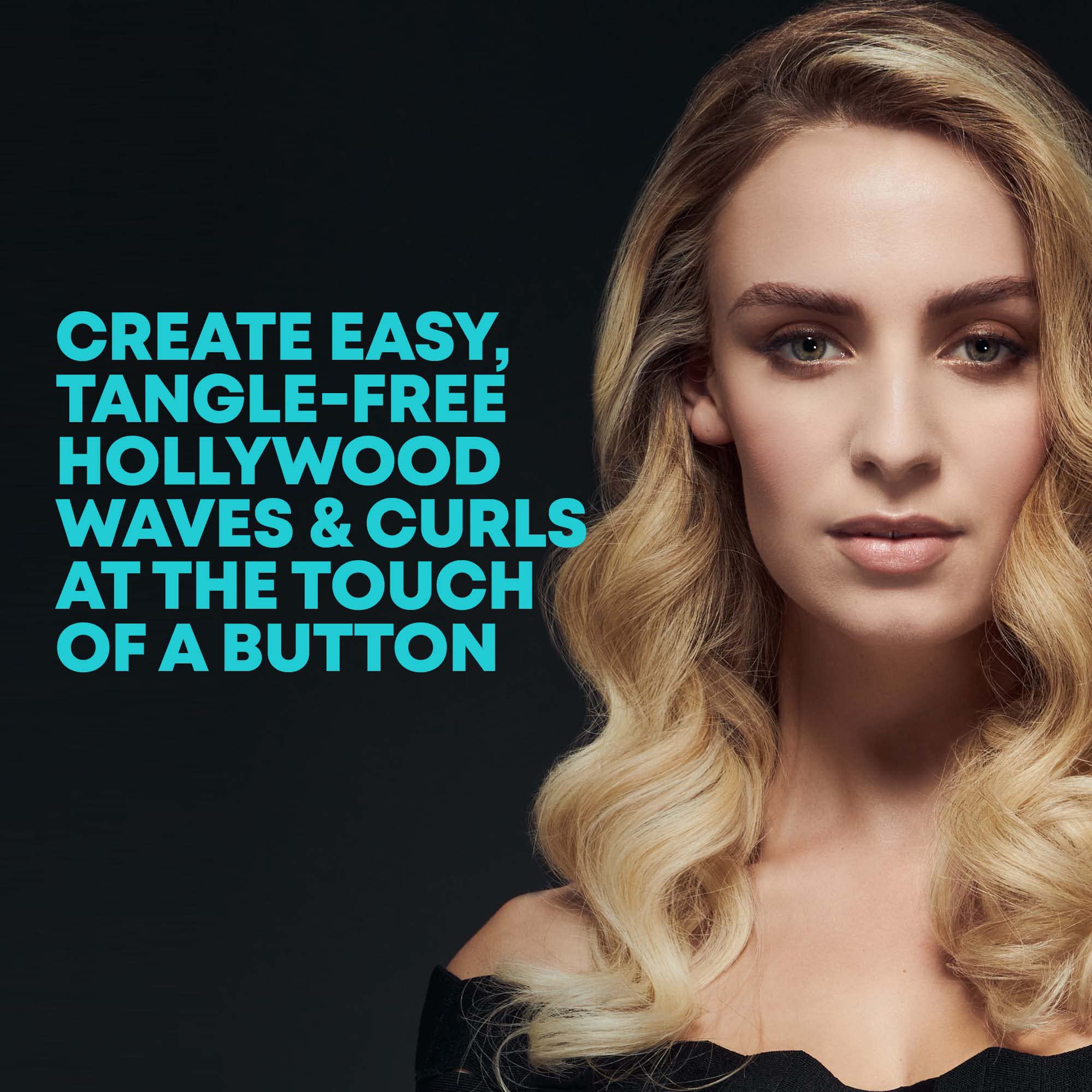 REVAMP iGEN Hollywood Cordless Hair Curler - Automatic Rotating Curling Iron with Ceramic Ionic Barrel for Tight Curls & Beach Waves | Wireless Styler for Salon-Quality Wavy Hair at Home, Travel & Special Occasions