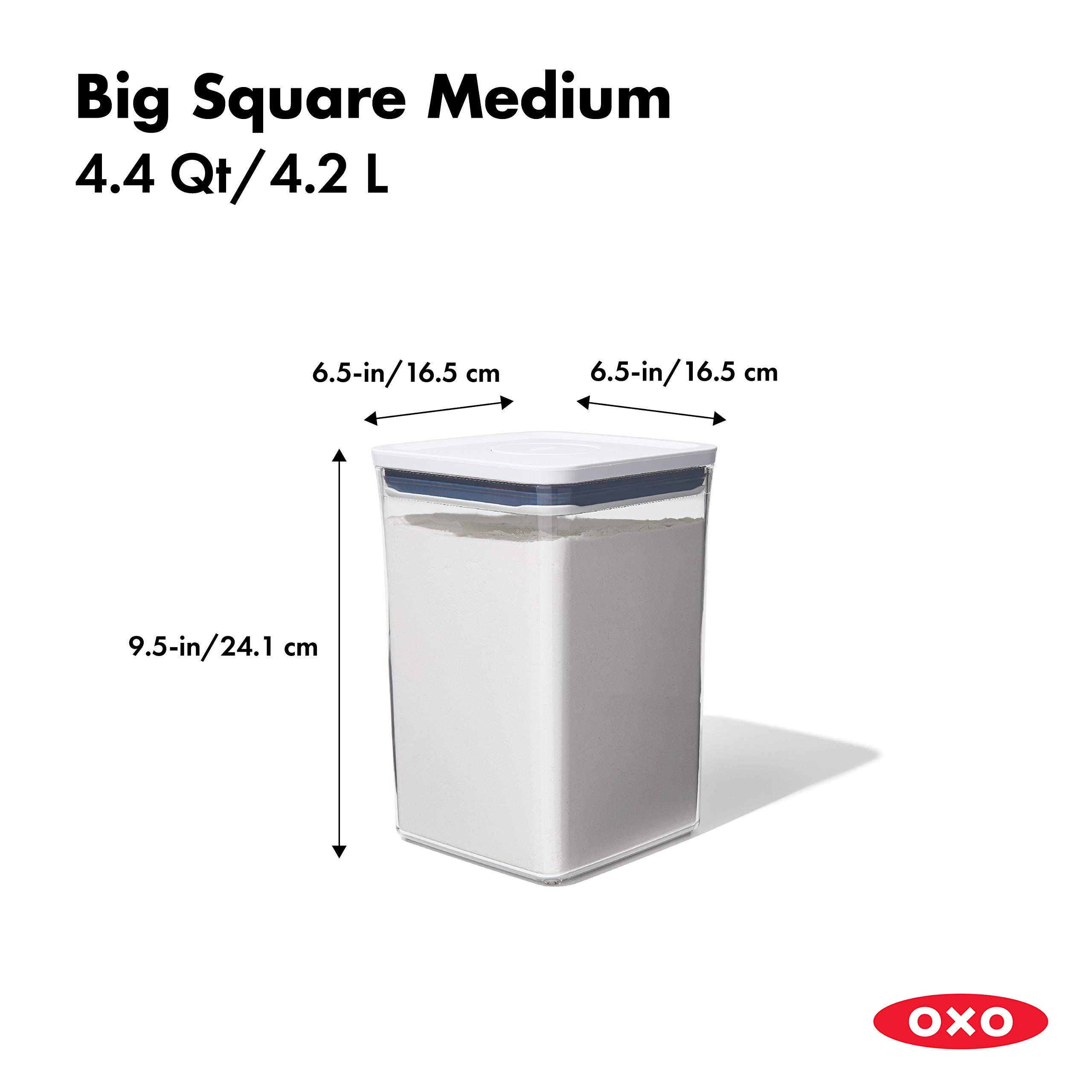 OXO Good Grips 6-Piece Airtight Food Storage Canister Set with Measuring Scoops & 3-Piece POP Cereal Dispenser - Kitchen Organization for Flour, Sugar, Coffee, Cereal - Perfect for Pantry, Countertop & Bulk Food Storage