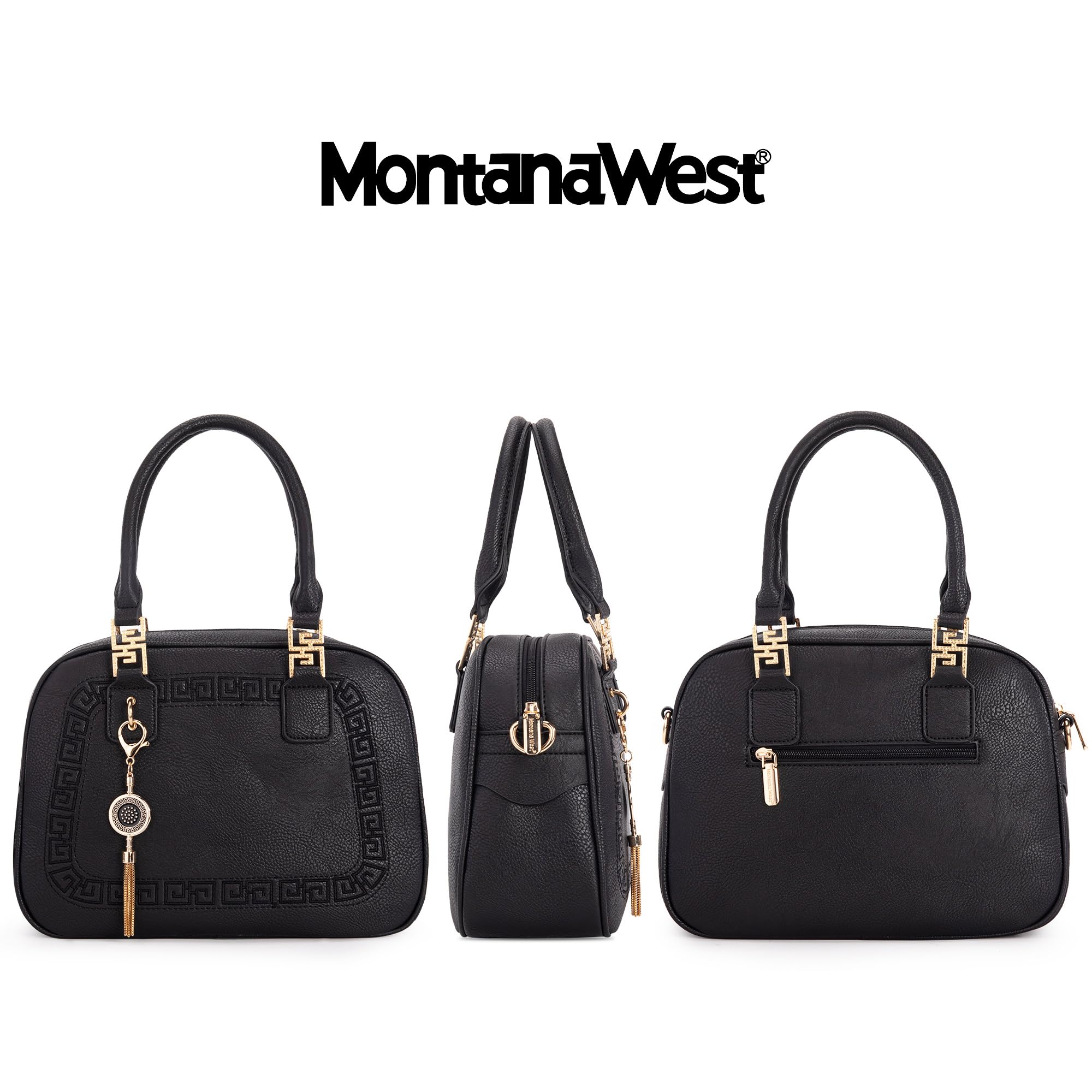 Montana West Small Top Handle Purse for Women - Stylish Crossbody Satchel Handbag & Barrel Bag - Perfect for Work, Travel, and Everyday Use