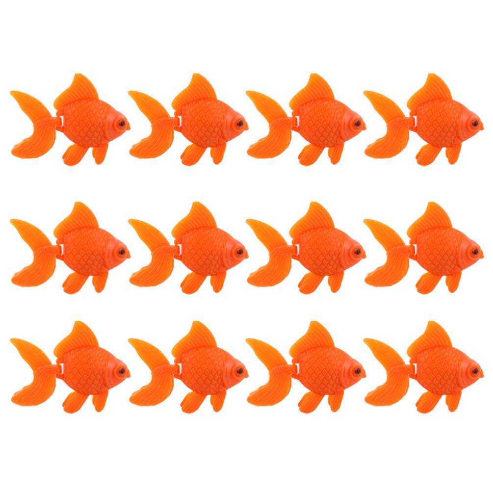 Balacoo 20pcs Realistic Floating Goldfish Toys for Aquarium Decor