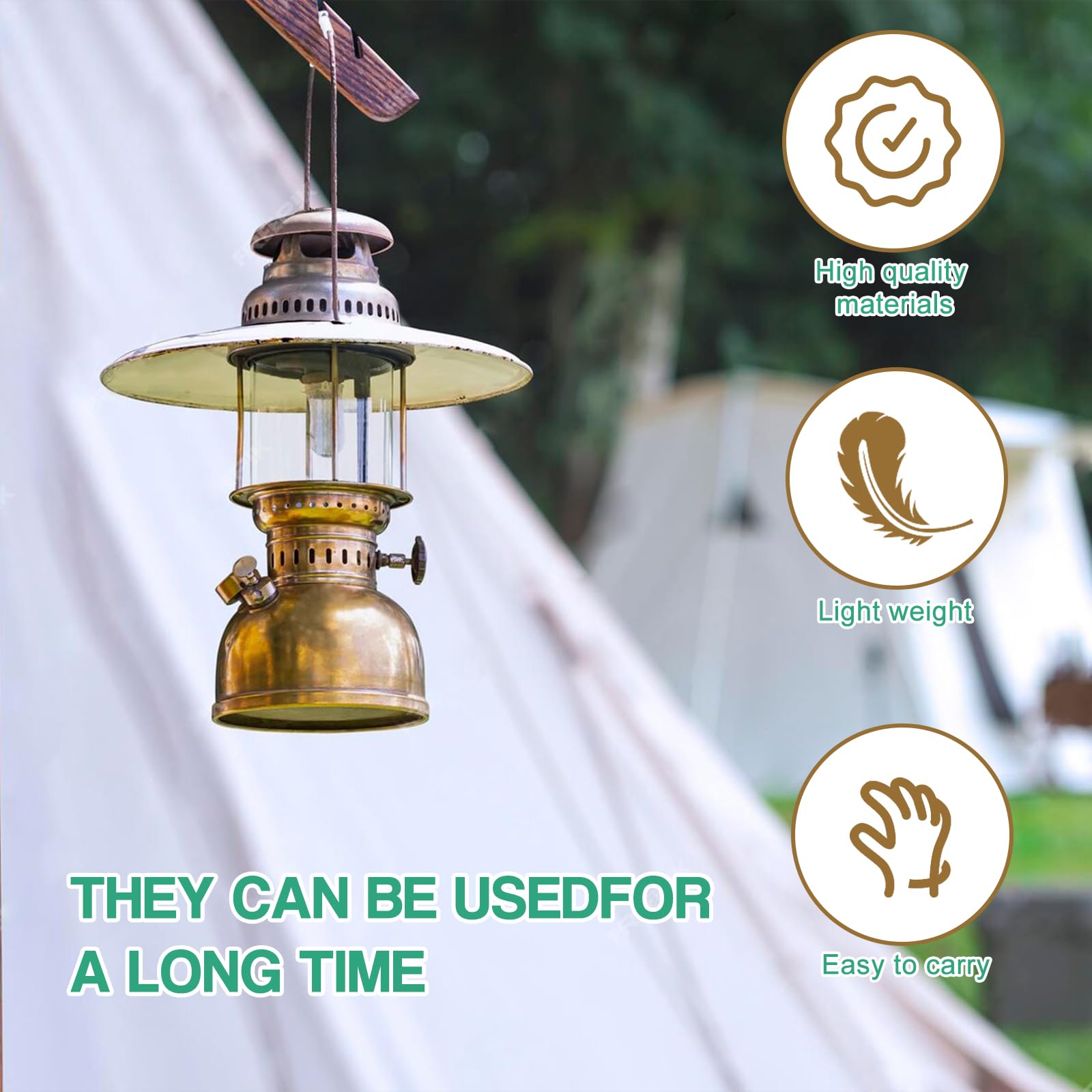 20Pcs U-Shaped Propane Lantern Mantles - Soft Light Gas & Kerosene Lantern Shades for Outdoor Camping, Hiking, Backpacking - Durable Replacement Mantles for Coleman, Aladdin, and Other Camping Lanterns - Perfect for Nighttime Illumination in Tents, Patios, and Emergency Situations