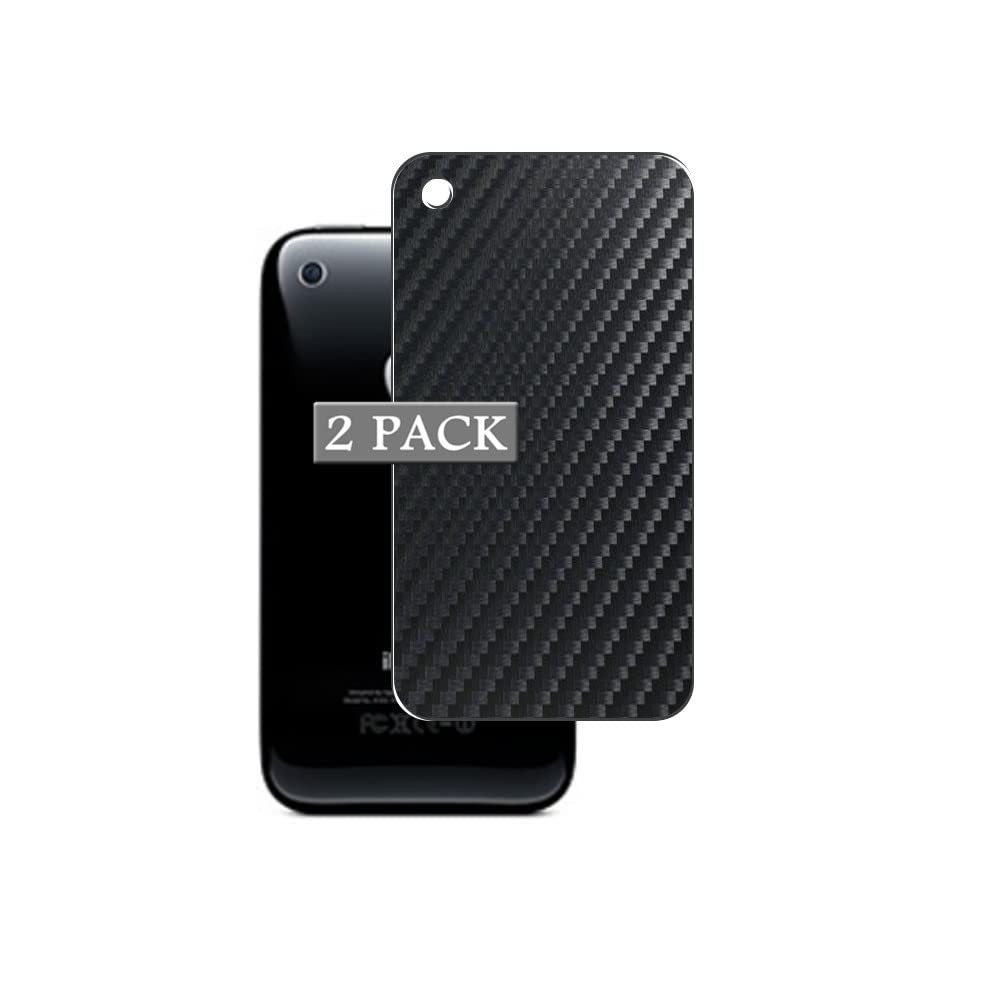 2-Pack iPhone 3/3GS/3G Back Protector Film - Matte Black Skin Sticker (Not Tempered Glass) for Scratch Protection & Style Upgrade | Perfect for Everyday Use, Travel & Work