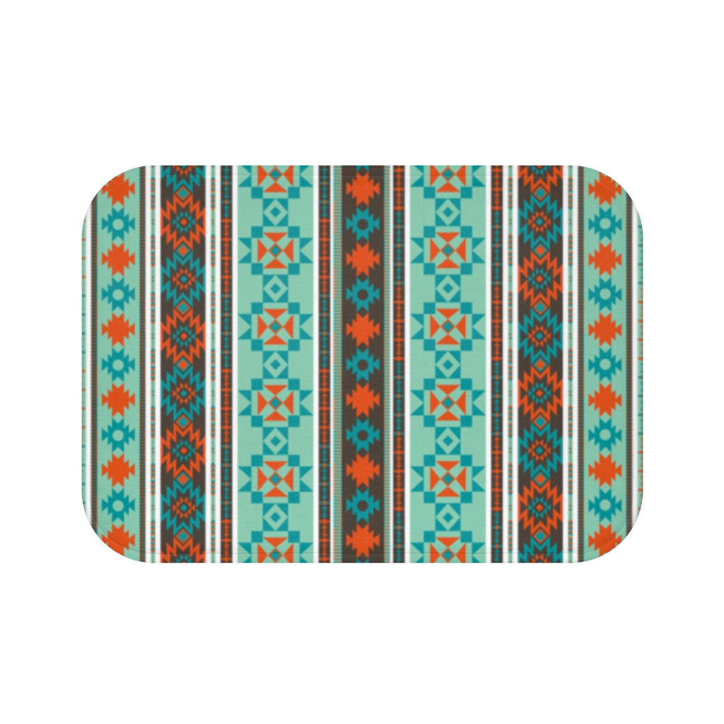 Southwestern Boho Bath Mat - Non-Slip Shower Mat for Bathroom, Soft and Absorbent - Perfect for Boho Decor, Farmhouse Style, and Cozy Bathrooms