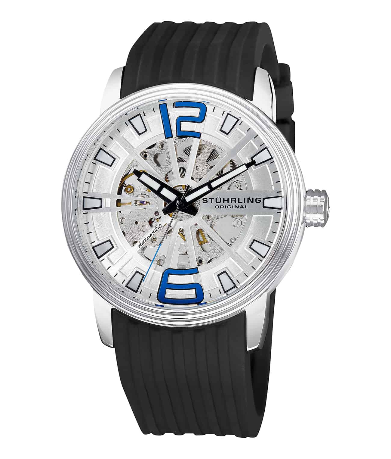 Delphi Achilles 1078 Automatic 44mm Skeleton Watch for Men - Luxury Mechanical Timepiece with Transparent Dial - Perfect for Business, Formal Events & Collectors
