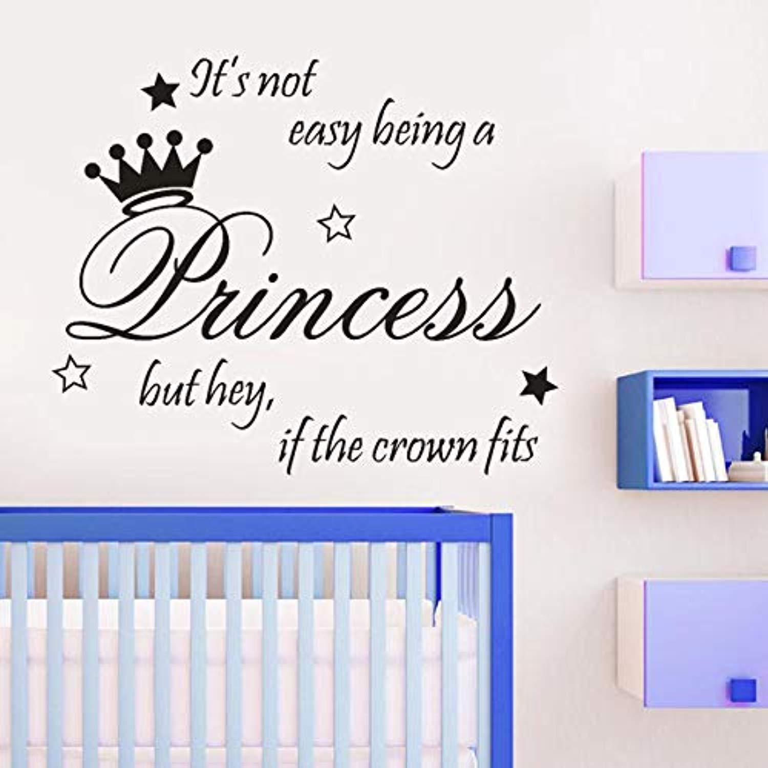 Beautiful Princess Crown Wall Decals - Elegant Die-Cut Vinyl Stickers for Girls' Bedroom, Nursery, Car Window & Home Decor | Perfect for Birthday Parties, Baby Showers & Kids Room Decoration