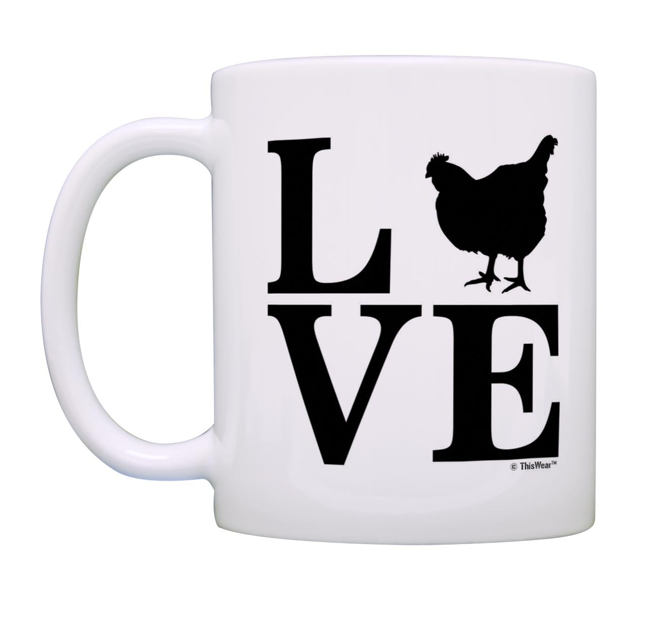 Farmhouse Style 11oz Ceramic Coffee Mugs - 2 Pack Chicken Themed Gift for Farmers & Poultry Lovers - Perfect for Farmhouse Decor, Coffee, Tea & Hot Beverages