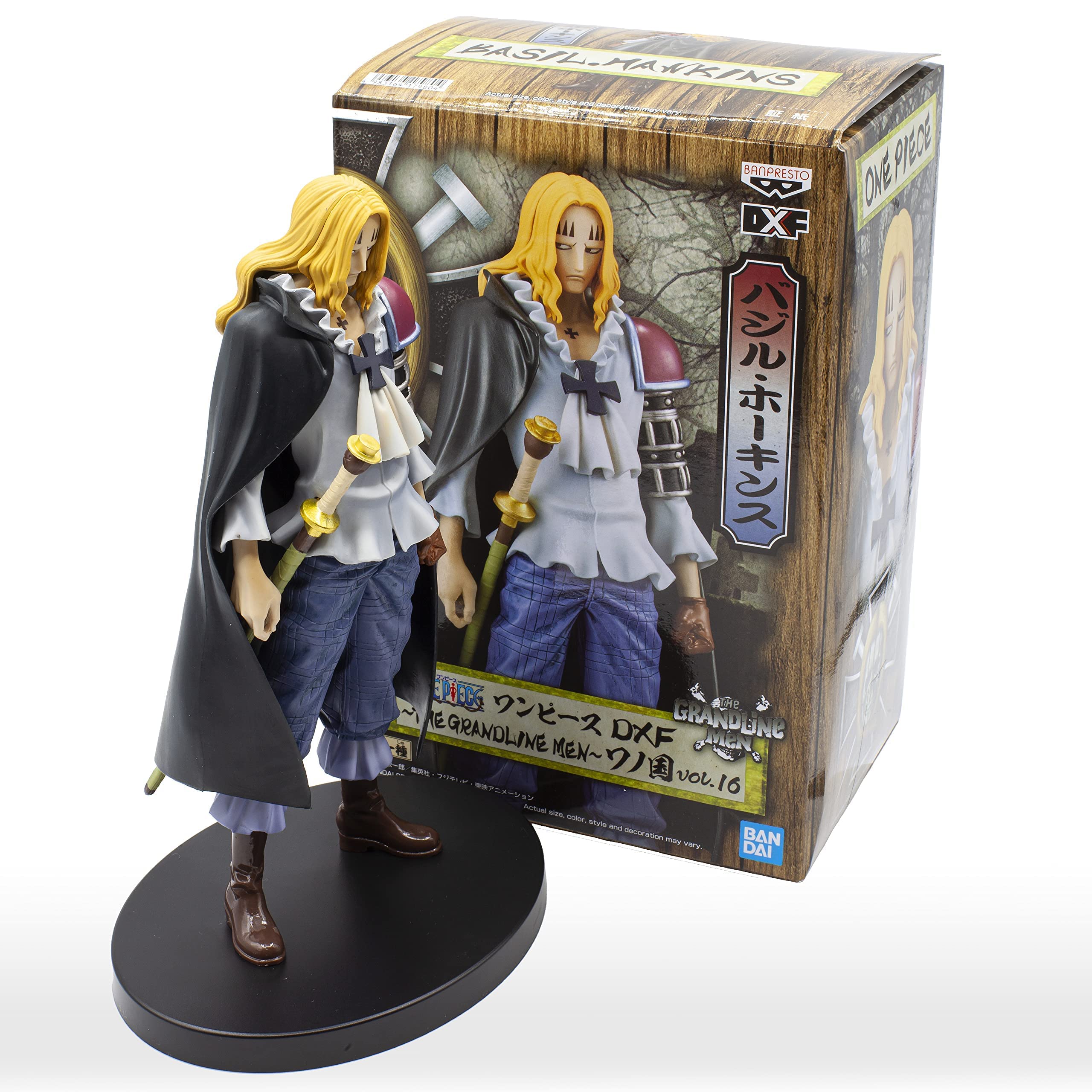Basil Hawkins 17cm DXF The Grandline Men Statue Figurine Vol.16 - One Piece Anime Collectible for Display, Gift & Home Decor