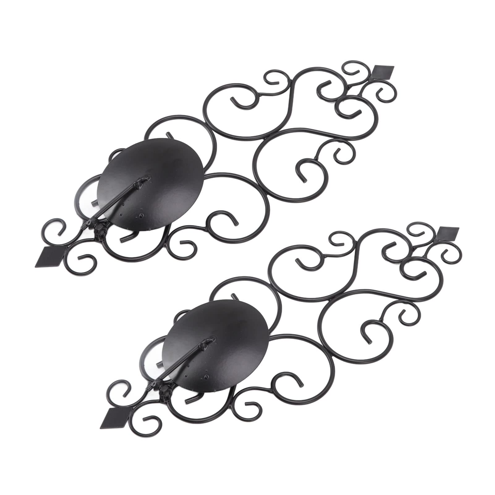 Okuyonic Iron Candle Holder Set of 2 - Exquisite Foldable Wall Mounted Candlesticks for Weddings & Home Decor | Durable Sturdy Design for Indoor & Outdoor Use