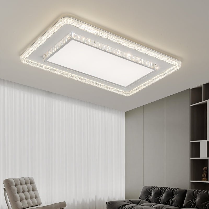 Crystalara Modern Ceiling Light Fixture - Elegant LED Chandelier for Living Room, Bedroom, Dining Room | Energy Efficient Indoor Lighting Solution for Home Decor