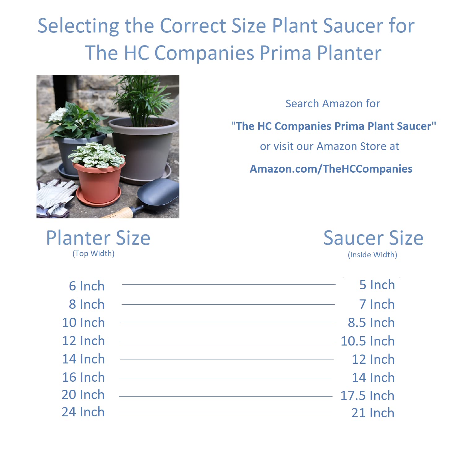 HC Companies Round Prima Flower Pot Saucers - 17.5 Inch Plastic Plant Drip Trays for Indoor & Outdoor Use - Durable Plant Pot Drainage Saucer in Cappuccino (Pack of 1) - Perfect for Potted Plants, Garden Decor, and Water Protection