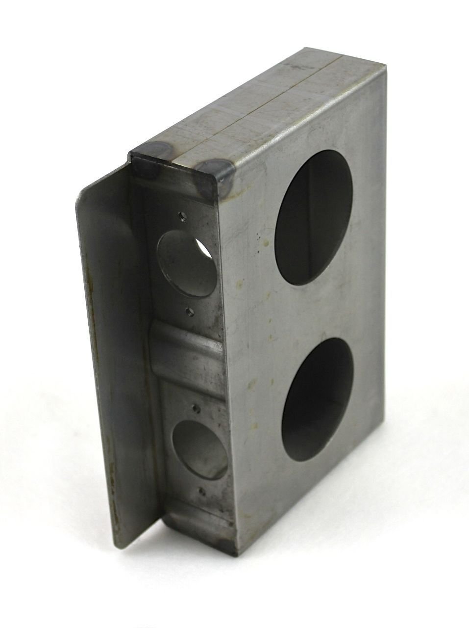 Heavy Duty Weldable Steel Gate Lock Box with Double Holes - 6 7/8