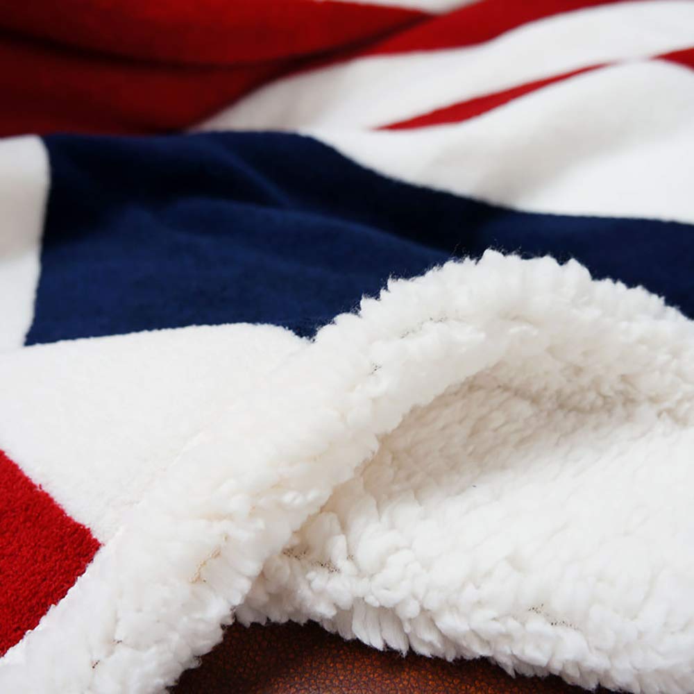 Brandream 2-Pack Fleece Throw Blankets - American Flag & British Flag Designs | Soft Cozy Blankets for Couch, Bed, Camping & Outdoor Use