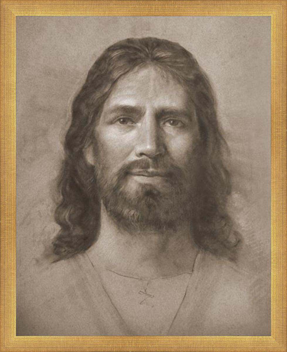 Christ Head Study - Religious Artwork for Home Decor, Church Display & Spiritual Inspiration