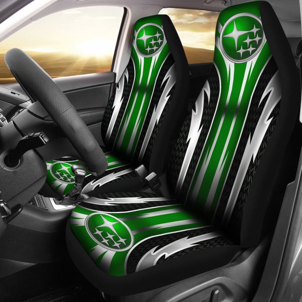 Premium 2-Piece Front Seat Covers for Subaru - Durable Green Car Seat Protectors (Model 144627) | Perfect for Outdoor Adventures, Daily Commutes & Pet Protection
