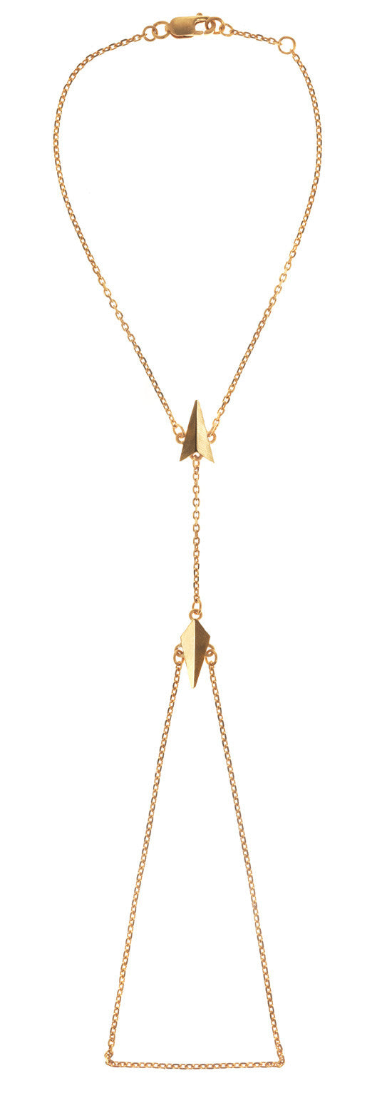 D'Arling Matte Gold Finger Bracelet for Women - Elegant Stackable Ring for Everyday Wear, Parties & Special Occasions