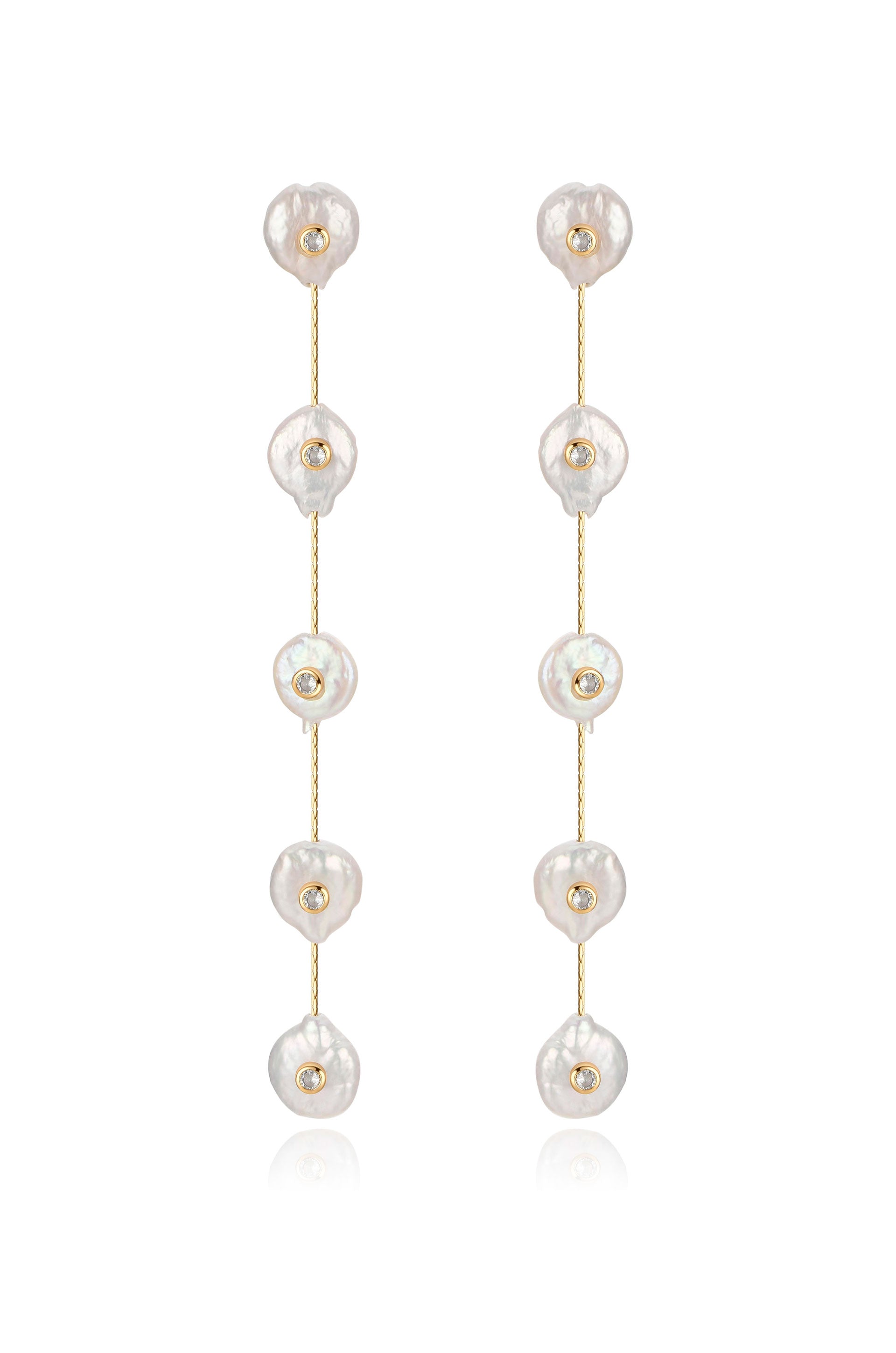 Elegant Pearl and Crystal Drop Earrings for Women - Perfect for Weddings, Parties, and Evening Events