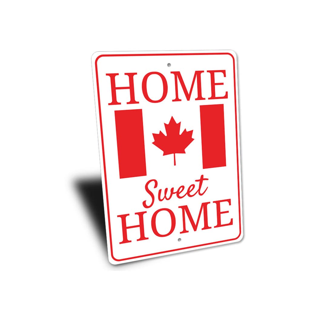 Canadian Patriot Home Decor - Man Cave Sign, Street Sign with Canada CA Flag - 8
