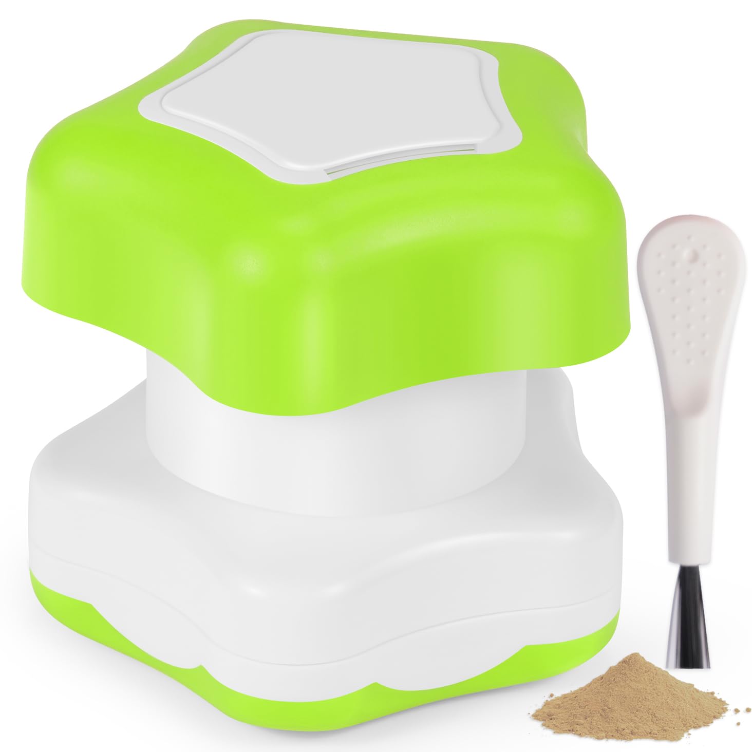 Johnbee Pill Crusher and Grinder - Fine Powder for Easy Medication - Storage Compartment - Silicone Edges - Grinds Multiple Pills at Once - Includes Cleaning Brush (Green) - Perfect for Elderly Care, Family Use, and Pet Medication