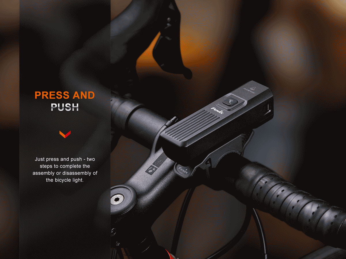 Fenix BC15R USB Rechargeable Bike Light - 1200 Lumens Cycling Headlight with 5 Modes, Waterproof Bicycle Headlamp for Night Riding, Commuting & Mountain Biking