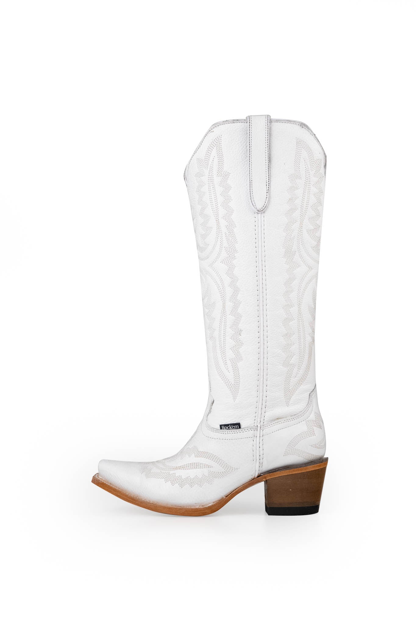 Valencia Tall Snip Toe Cowgirl Boots for Women - Western Riding Boots with Pointed Toe & Leather Upper - Perfect for Country Dancing, Rodeo, and Western Fashion