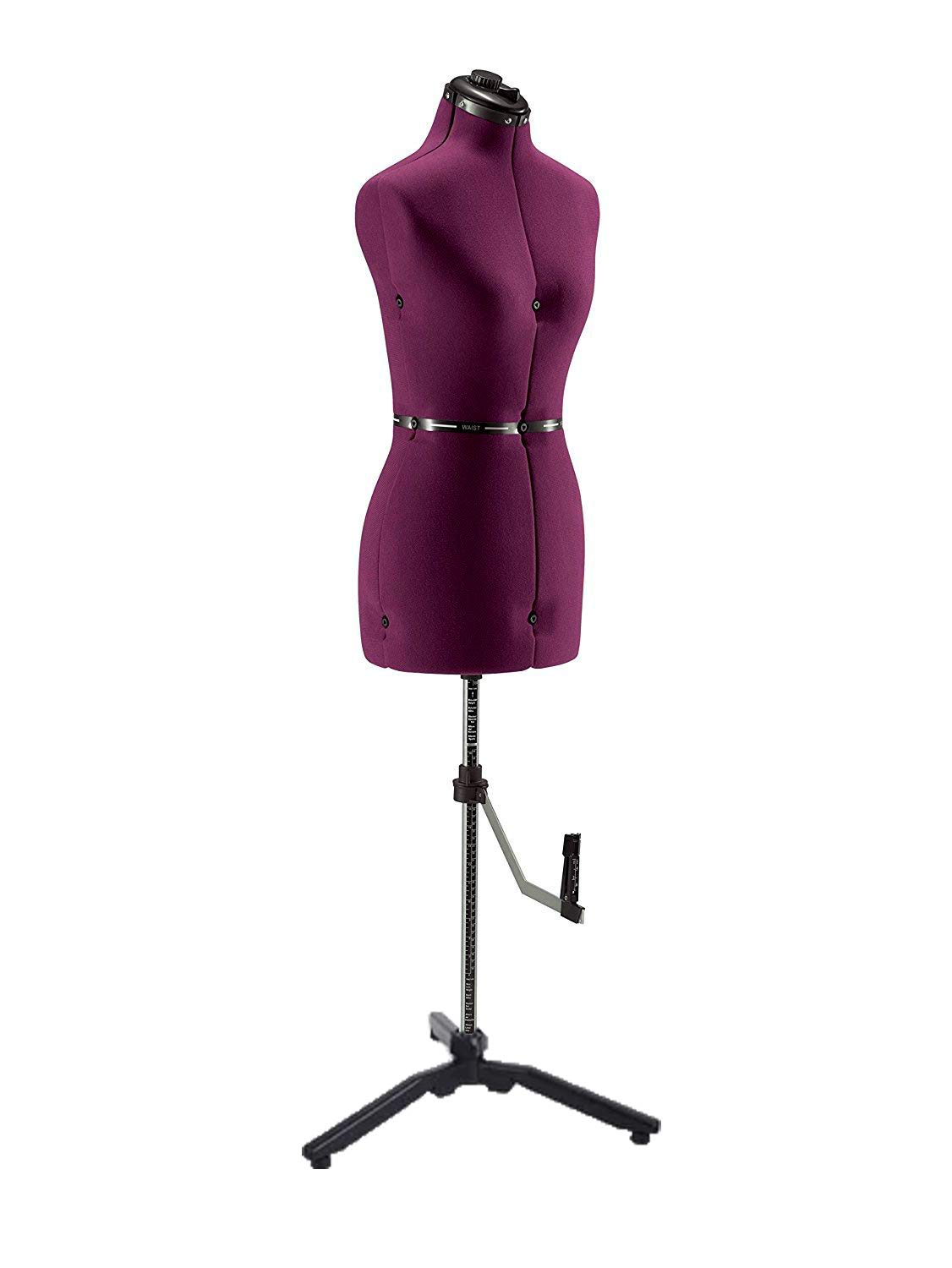Adjustable Female Dress Form Mannequin with Sturdy Base - Perfect for Tailoring, Fashion Design & Home Sewing - Red