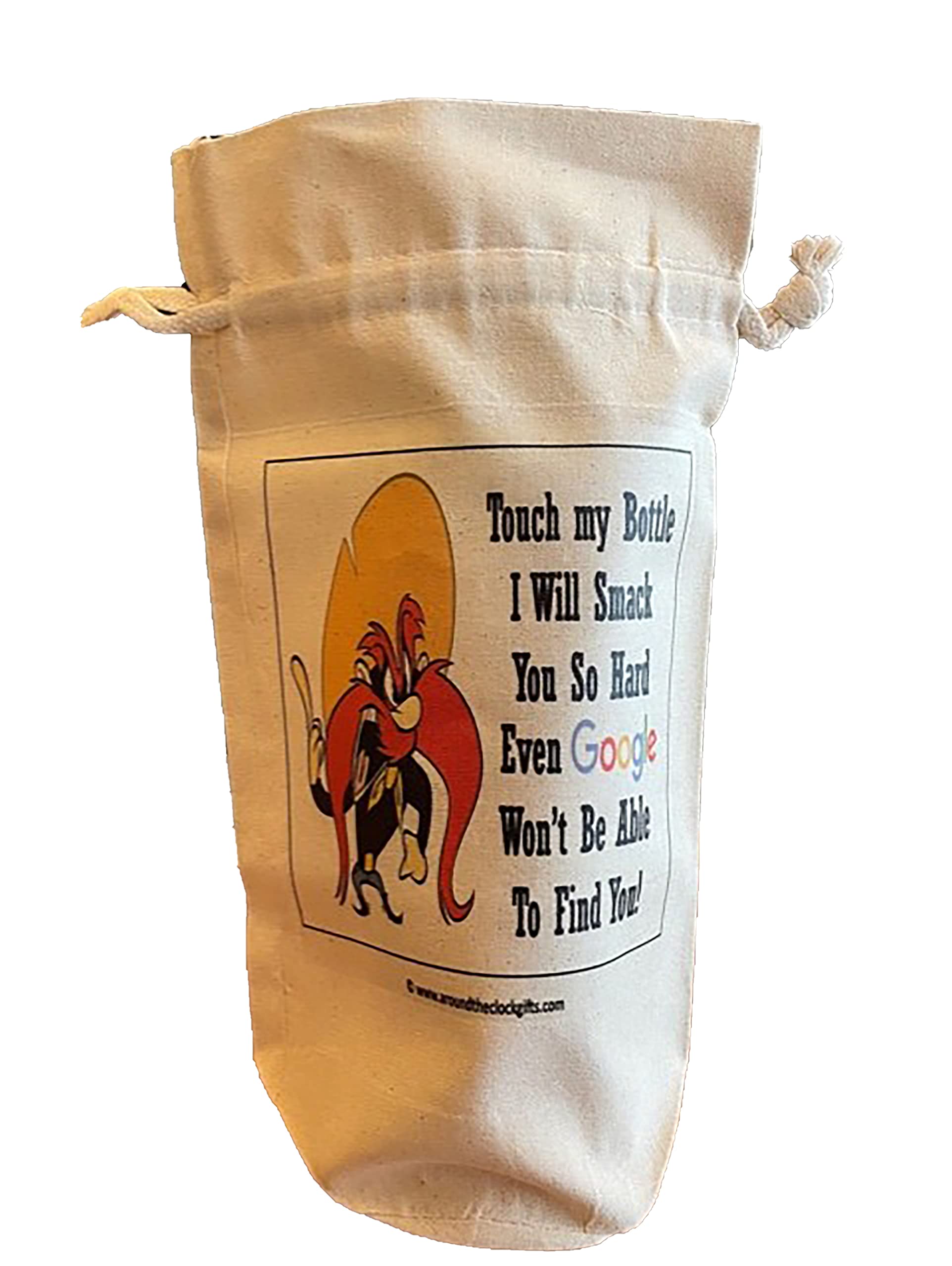 Funny Custom Liquor Gift Bags for Whiskey & Wine Bottles - 'Touch My Bottle' Humorous Alcohol Present - Perfect for Birthday Gifts, Bachelorette Parties & Holiday Celebrations