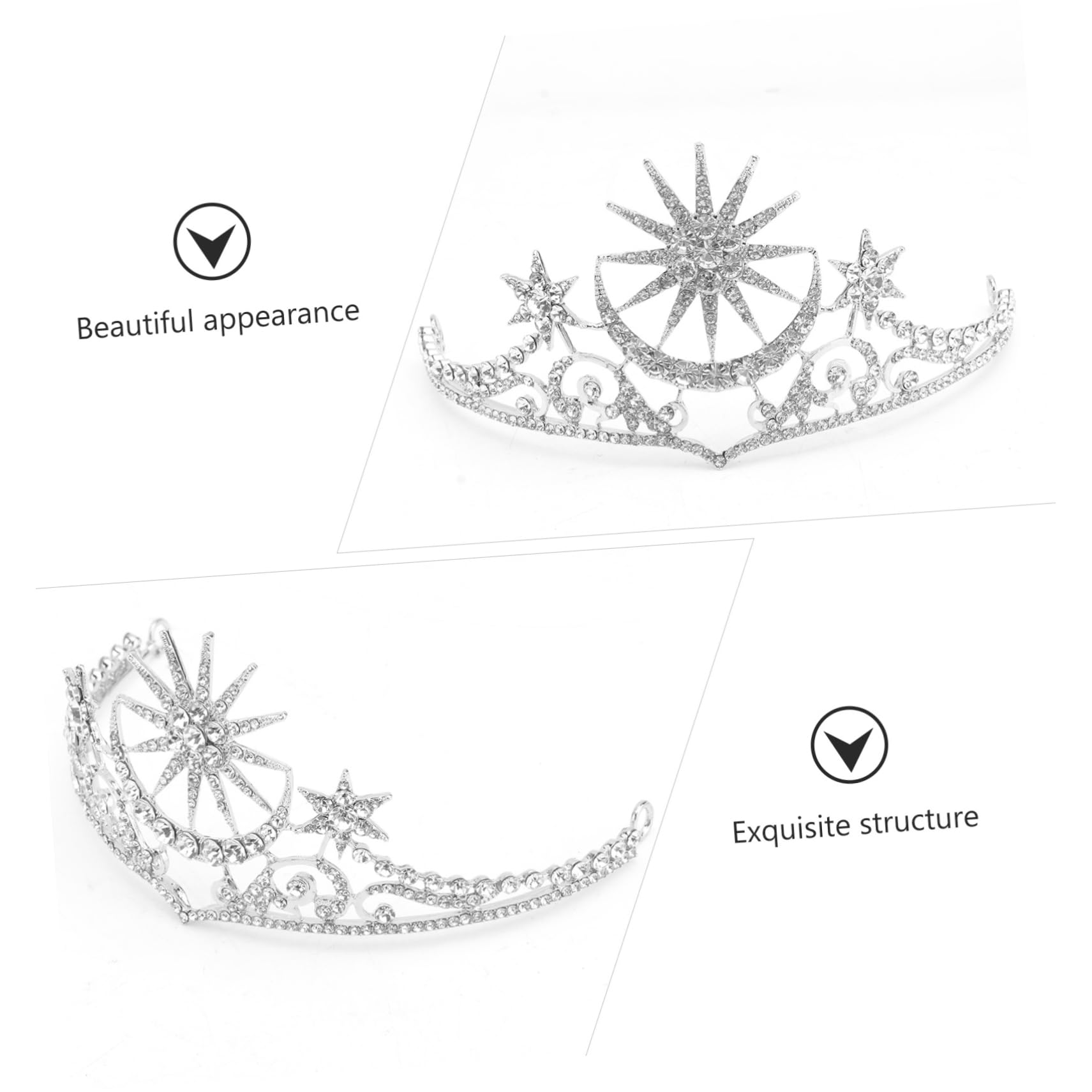 Elegant Rhinestone Wedding Tiara for Women – Bridal Hair Accessory for Bride, Bridesmaids & Special Occasions