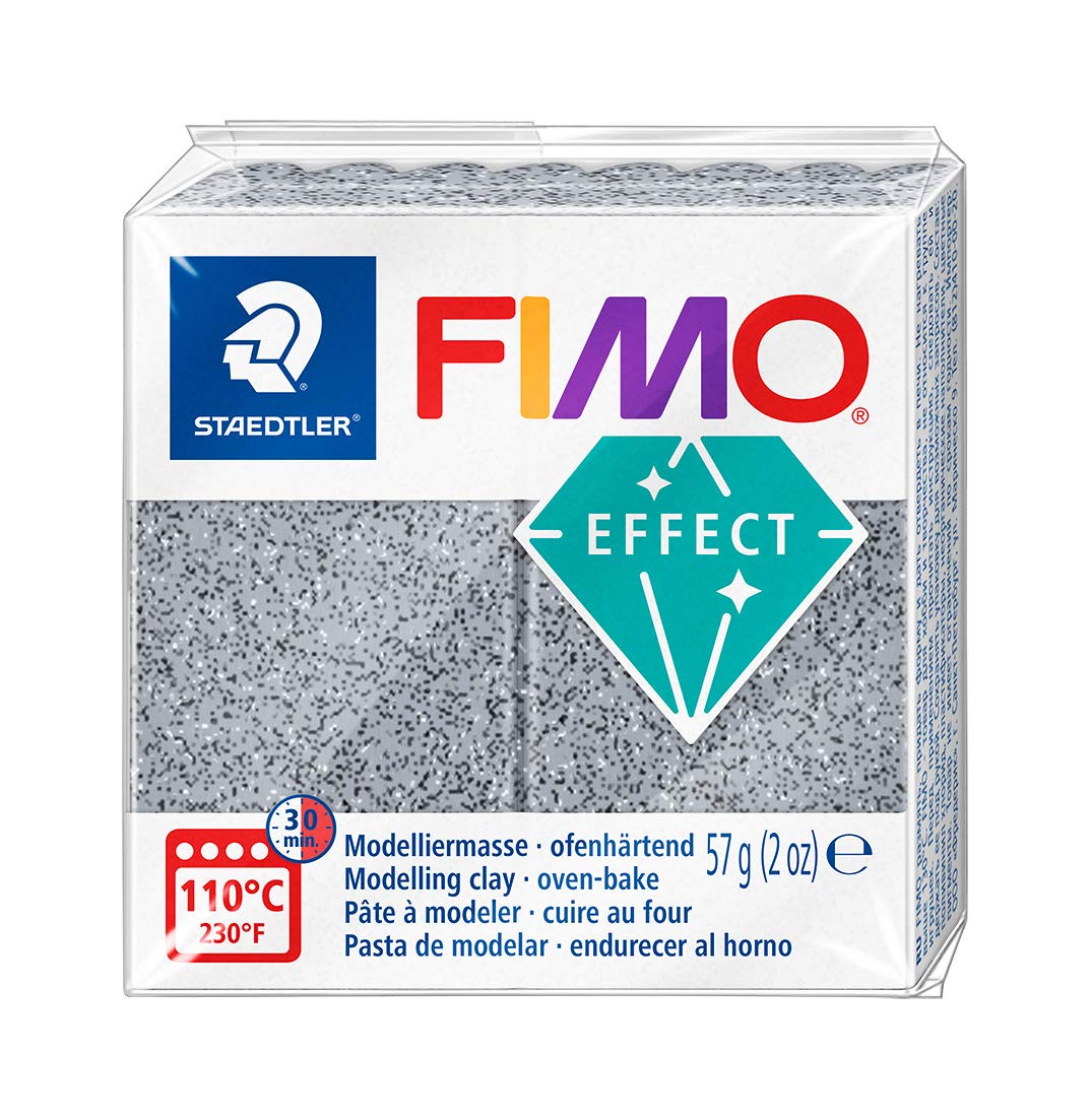 STAEDTLER FIMO Effect Polymer Clay - Granite Color, Oven-Bake Modeling Clay for Jewelry Making, Sculpting & DIY Crafts | Perfect for Home Decor, Gift Making & Professional Art Projects