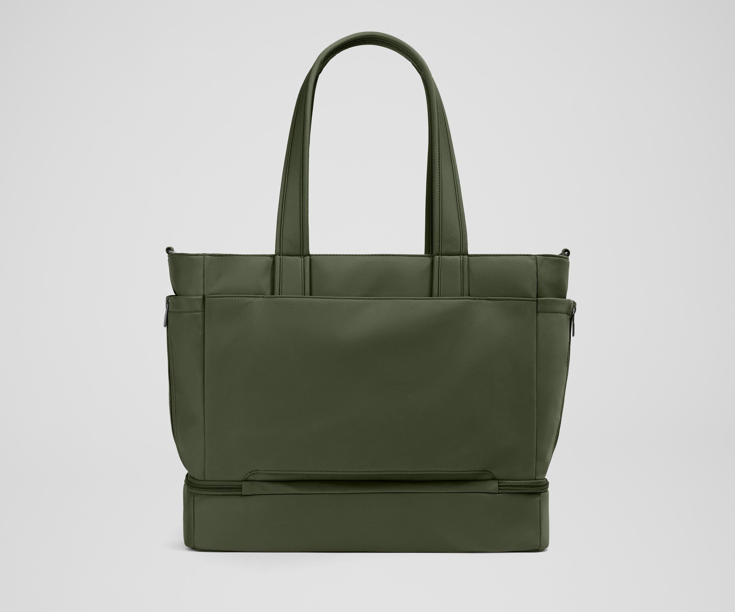 Premium Olive Green Double Diaper Tote Bag - Large Waterproof Baby Essentials Organizer for Moms | Perfect for Daycare, Travel & On-the-Go Parenting