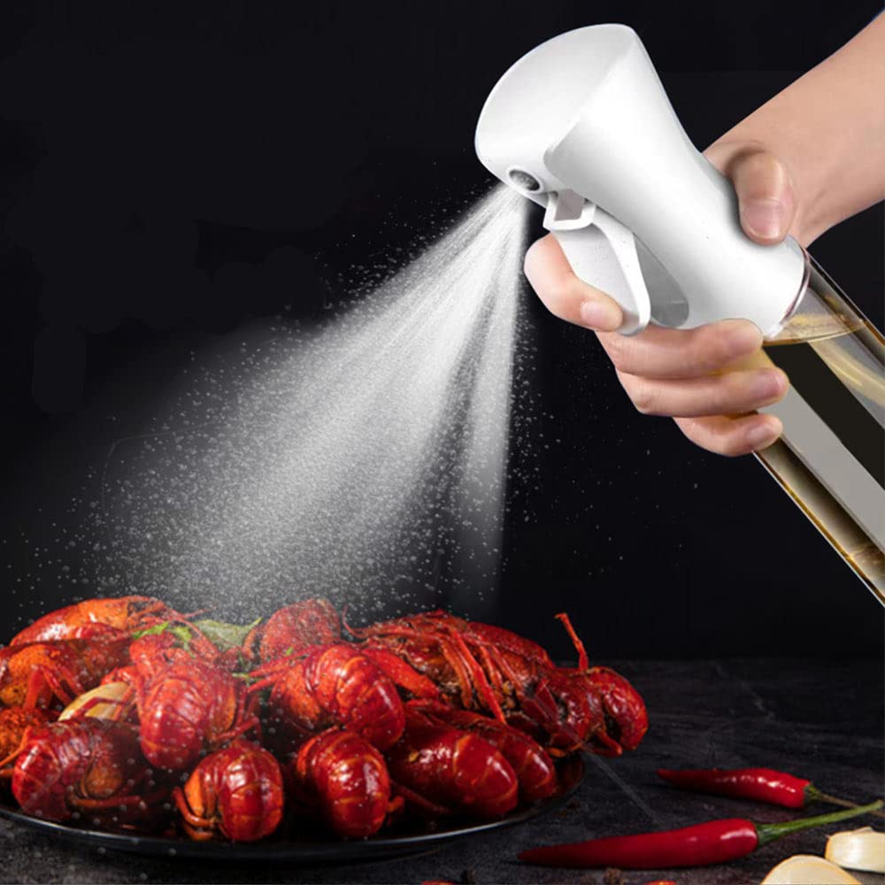 Premium Olive Oil Spray Bottle - 300ml & 200ml Plastic Oil Dispenser for Kitchen, BBQ, Baking, Grilling, Roasting & Salad Dressing - BPA-Free Cooking Sprayer (Pack of 2) - Perfect for Healthy Cooking & Meal Prep