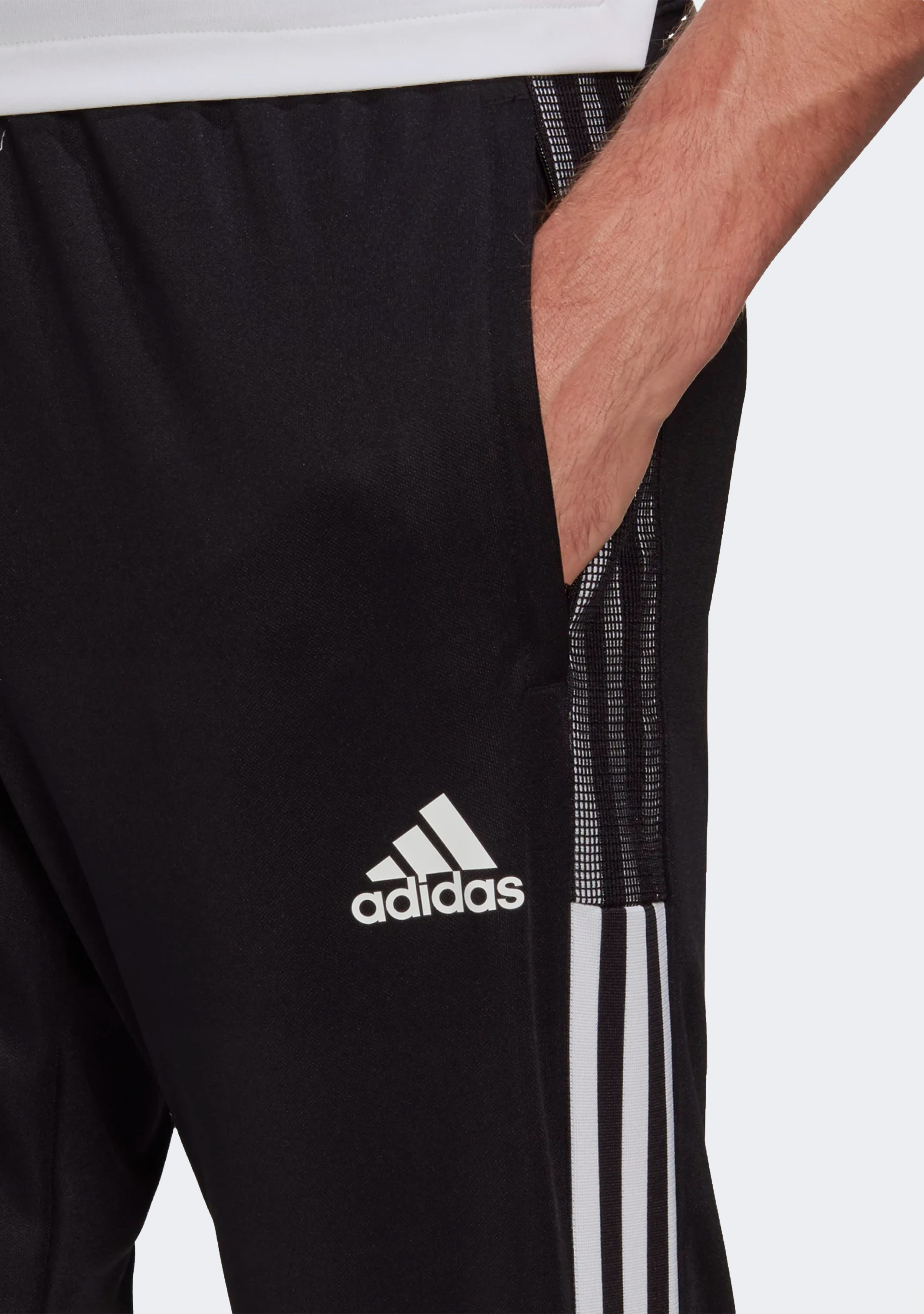 Adidas Men’s Tiro 21 Training Track Pants - Black/White - Lightweight, Moisture-Wicking Athletic Joggers for Running, Gym Workouts & Casual Wear