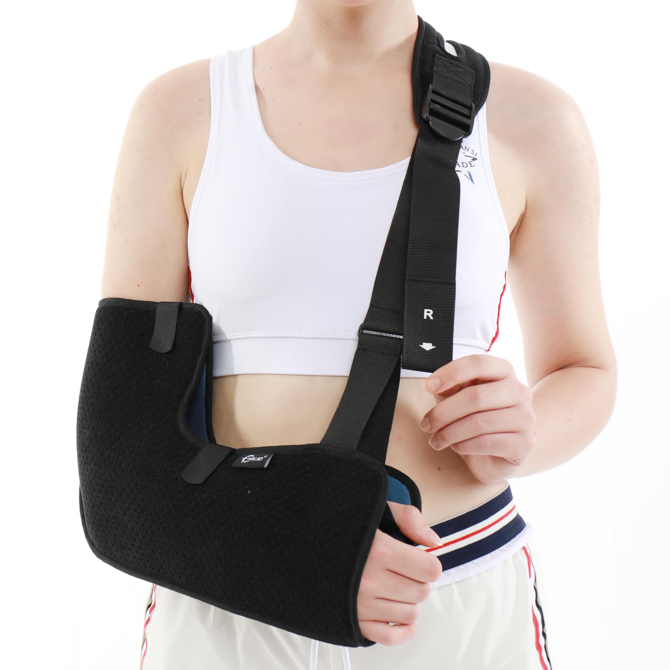 **Shoulder Sling & Arm Immobilizer for Injury Support - Adjustable Rotator Cuff Brace for Broken, Dislocated, or Fractured Arm - Comfortable Medical Sling for Men & Women (Left/Right Arm) - Ideal for Sports, Recovery & Daily Use**