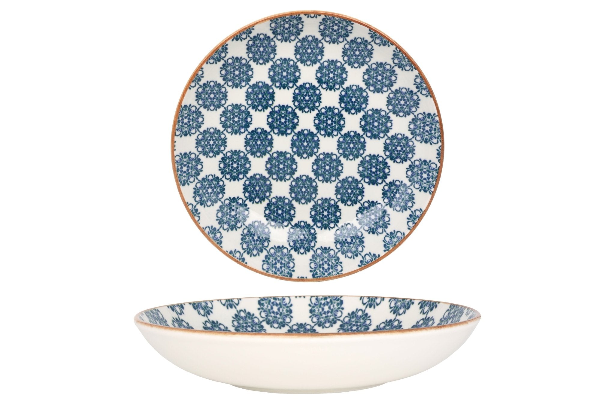 Premium Lotus Deep Plate 23cm (1000cc) - Elegant Ceramic Dinnerware for Soups, Salads & Pasta - Perfect for Restaurants, Home Dining & Special Occasions