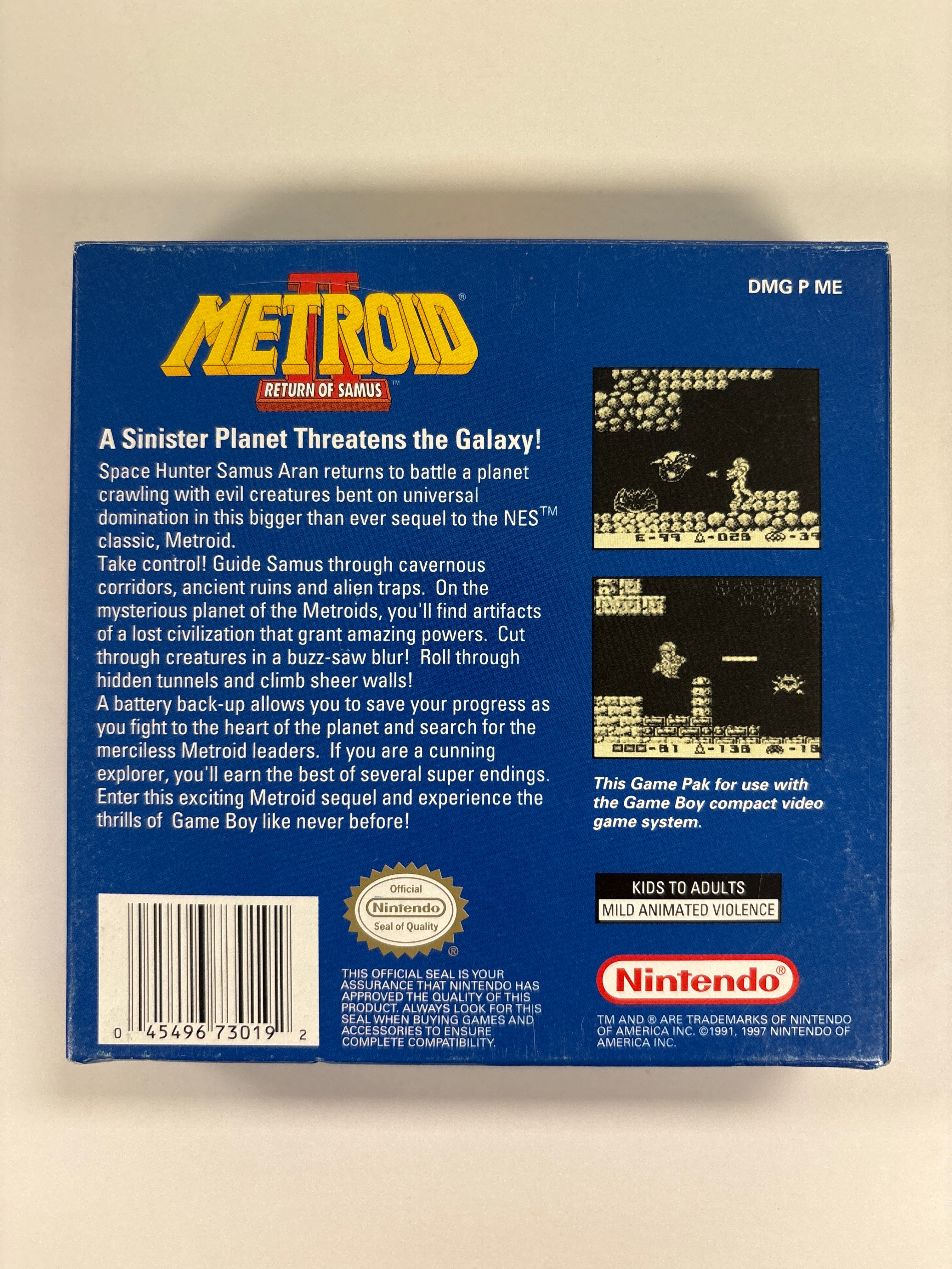 Metroid II: Return of Samus - Original Game Boy Box & Inserts Only (No Game or Manual) - Perfect for Collectors & Retro Gaming Displays